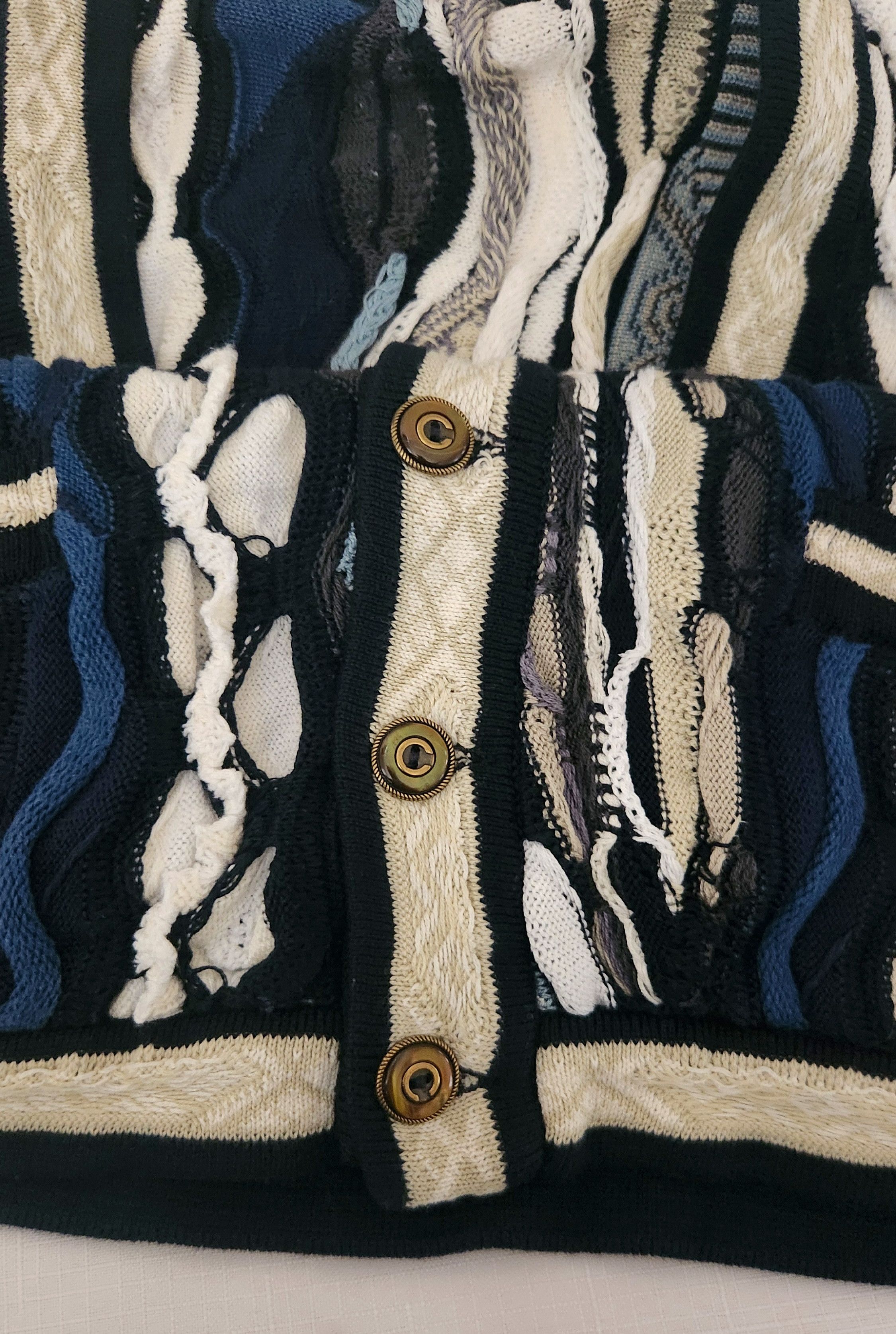 Coogi × Vintage Coogi Australia Cardigan Sweater Rare Vintage 3D dimensional Size US M / EU 48-50 / 2 - 12 Thumbnail