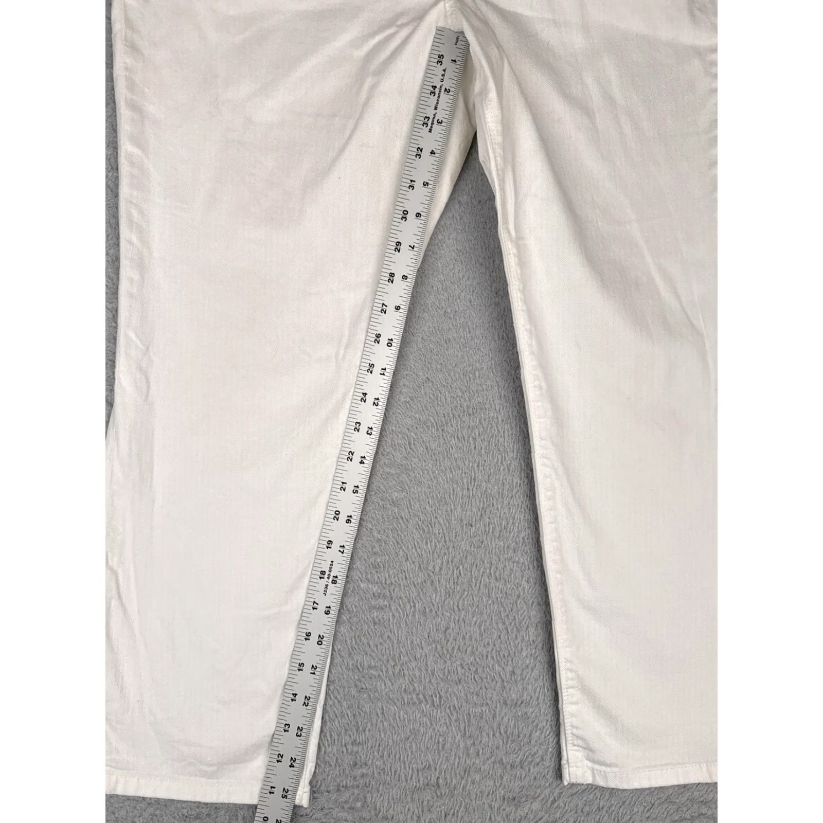 Vintage NEW YORK & COMPANY Jeans Womens 14 White Low Rise Skinny Stretch Denim Size 36" / US 14 / IT 50 - 7 Thumbnail