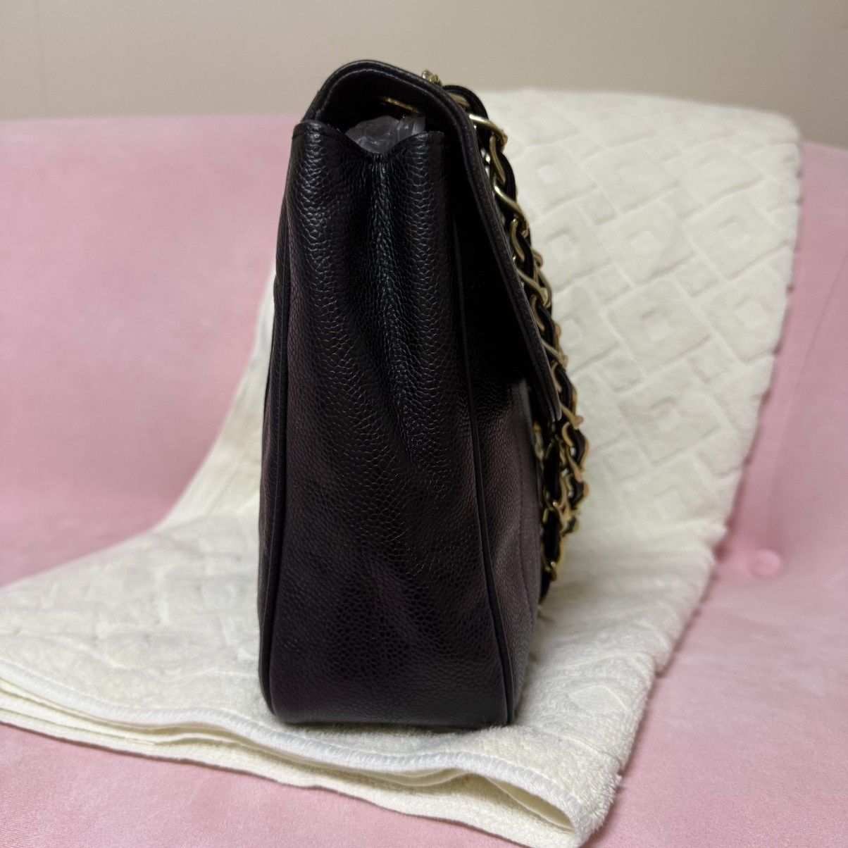 Chanel JUMBO MADEMOISELLE SINGLE FLAP GHW VERTICAL QUILTED CAVIAR Size ONE SIZE - 3 Thumbnail