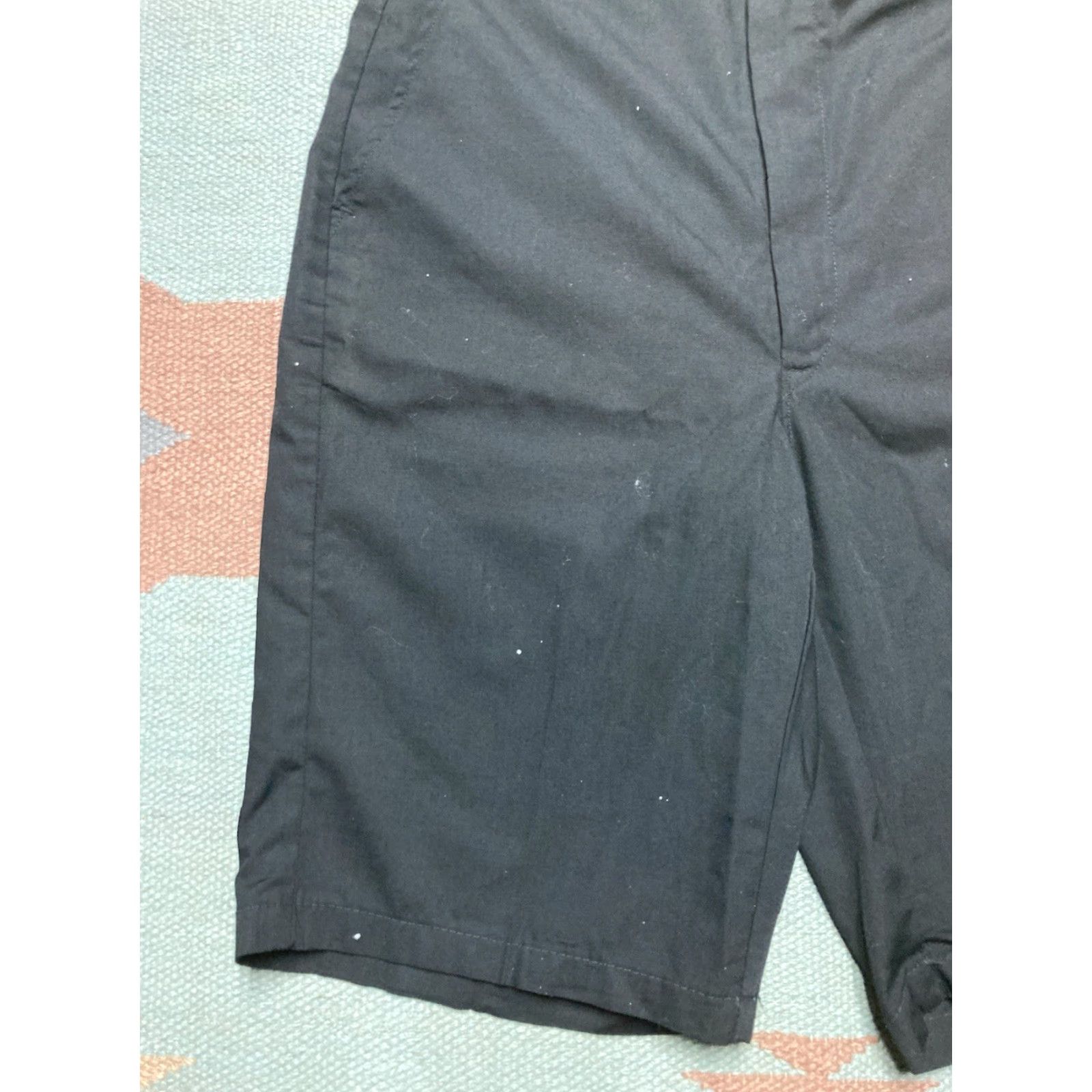 Vintage VINTAGE Lightweight Shorts 70s Polyester Cotton Black Paint Stained Distressed 27 Men Size US 27 - 2 Thumbnail