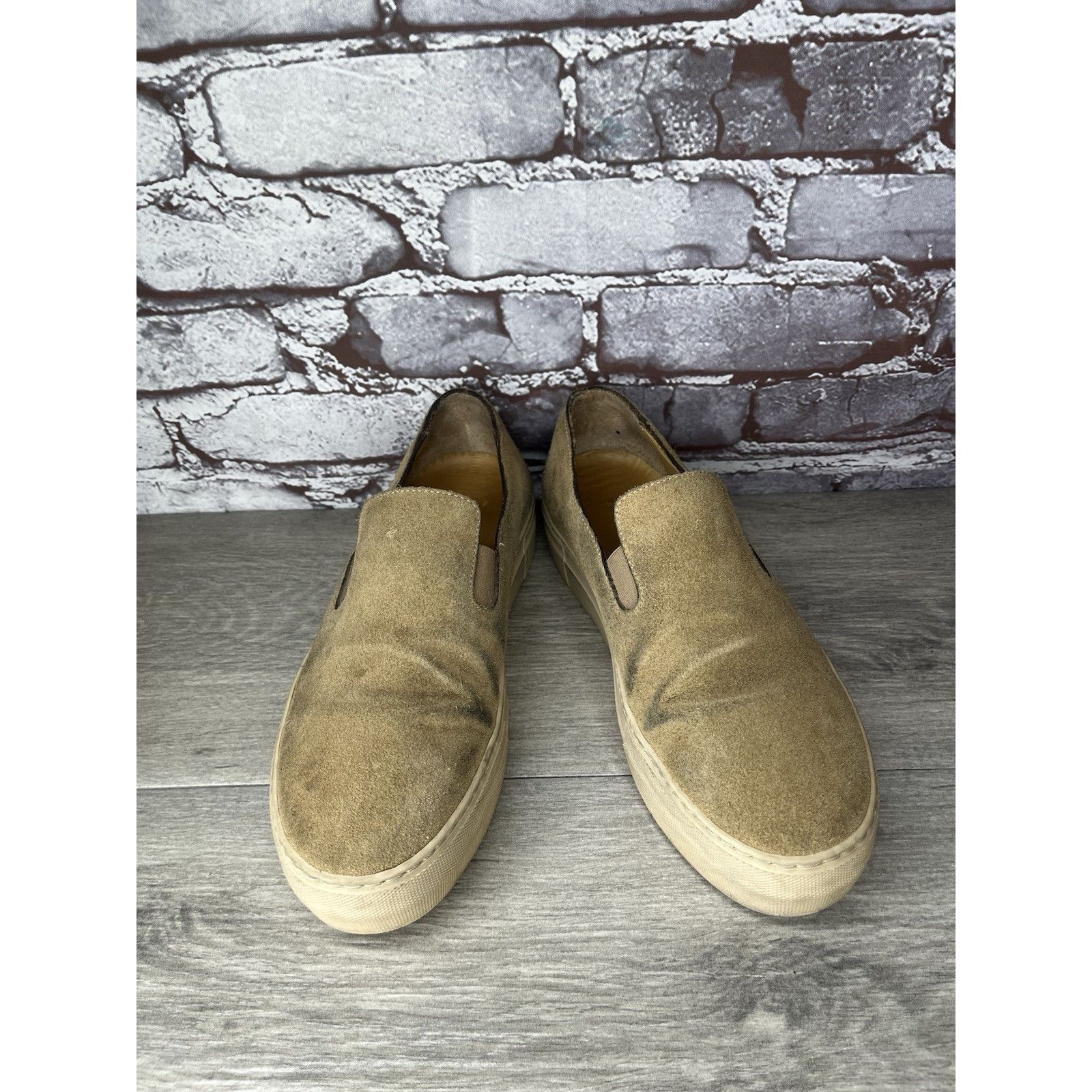 Frame Frame Le Ren Tan Suede Leather Slip On Sneakers Shoes Women Size US 8 / IT 38 - 11 Thumbnail