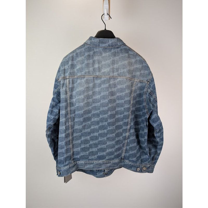 Balenciaga o1rshd1 Large Fit Denim Jacket in Blue Authentic Ring Size US M / EU 48-50 / 2 - 9 Thumbnail