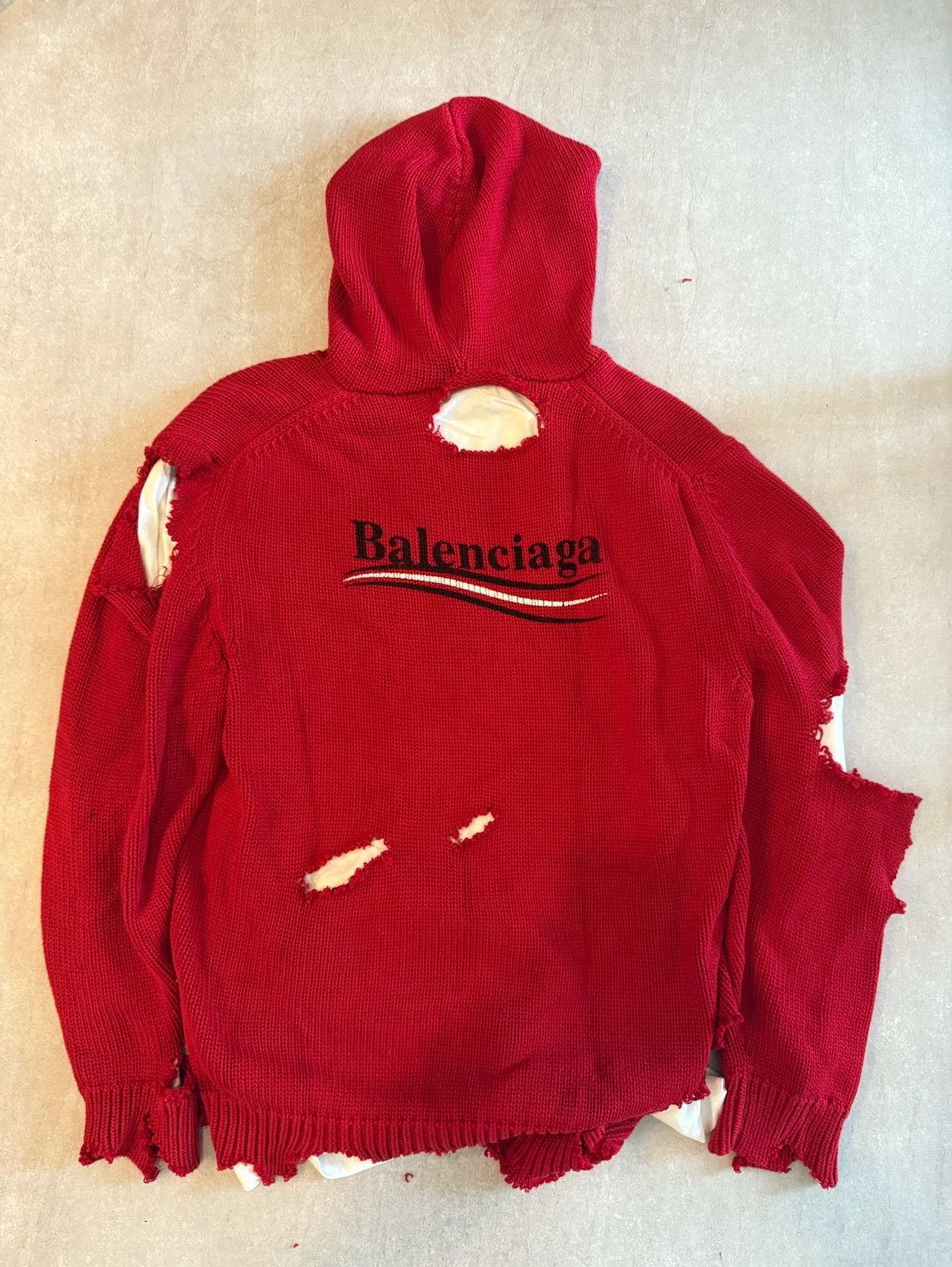 Balenciaga Balenciaga Knit Hoodie Size US M / EU 48-50 / 2 - 4 Thumbnail