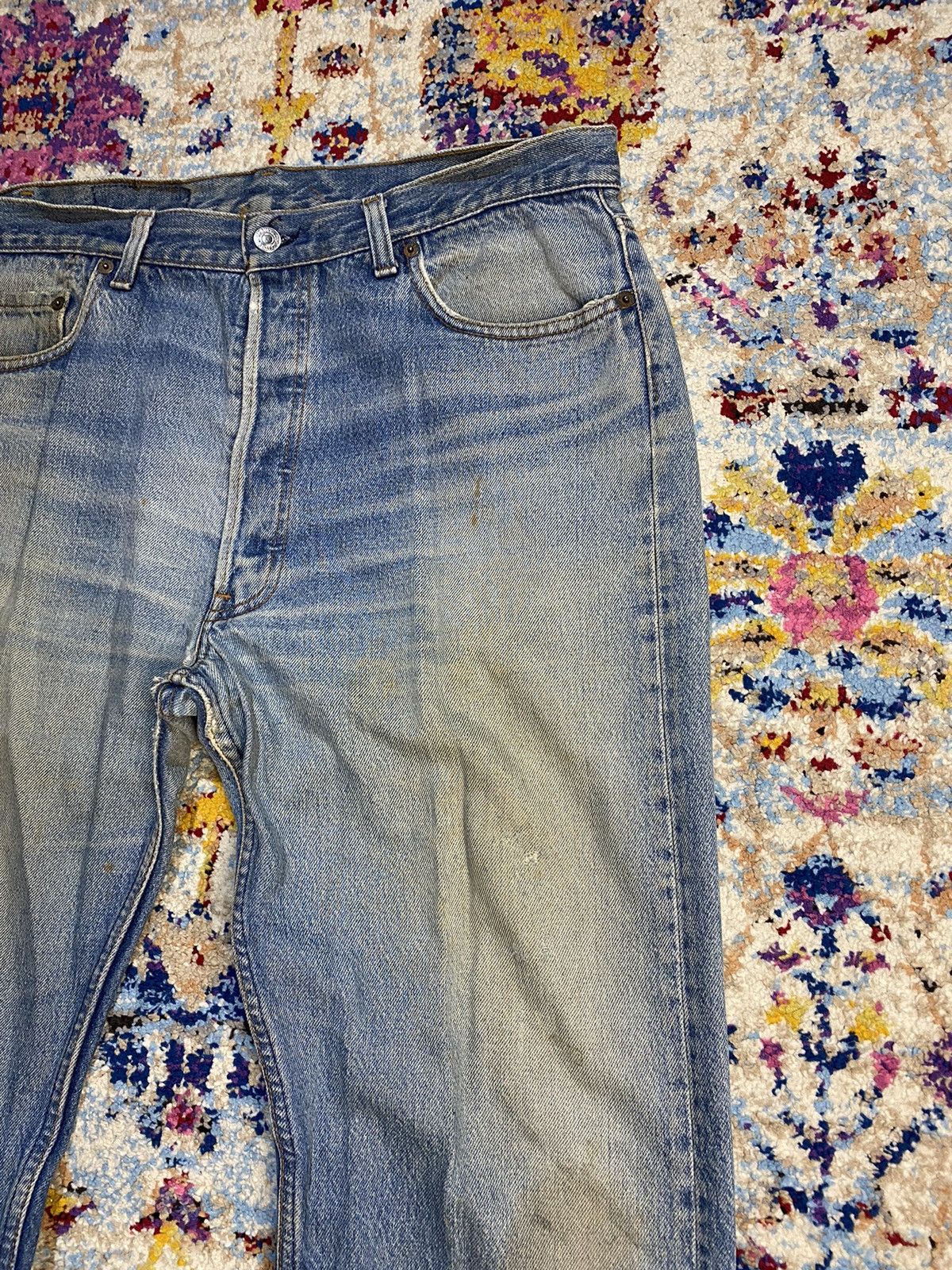 Levi's × Vintage 80's Levis 501 Distressed Relaxed Blue Denim Jeans 38x32 Size US 38 / EU 54 - 8 Thumbnail