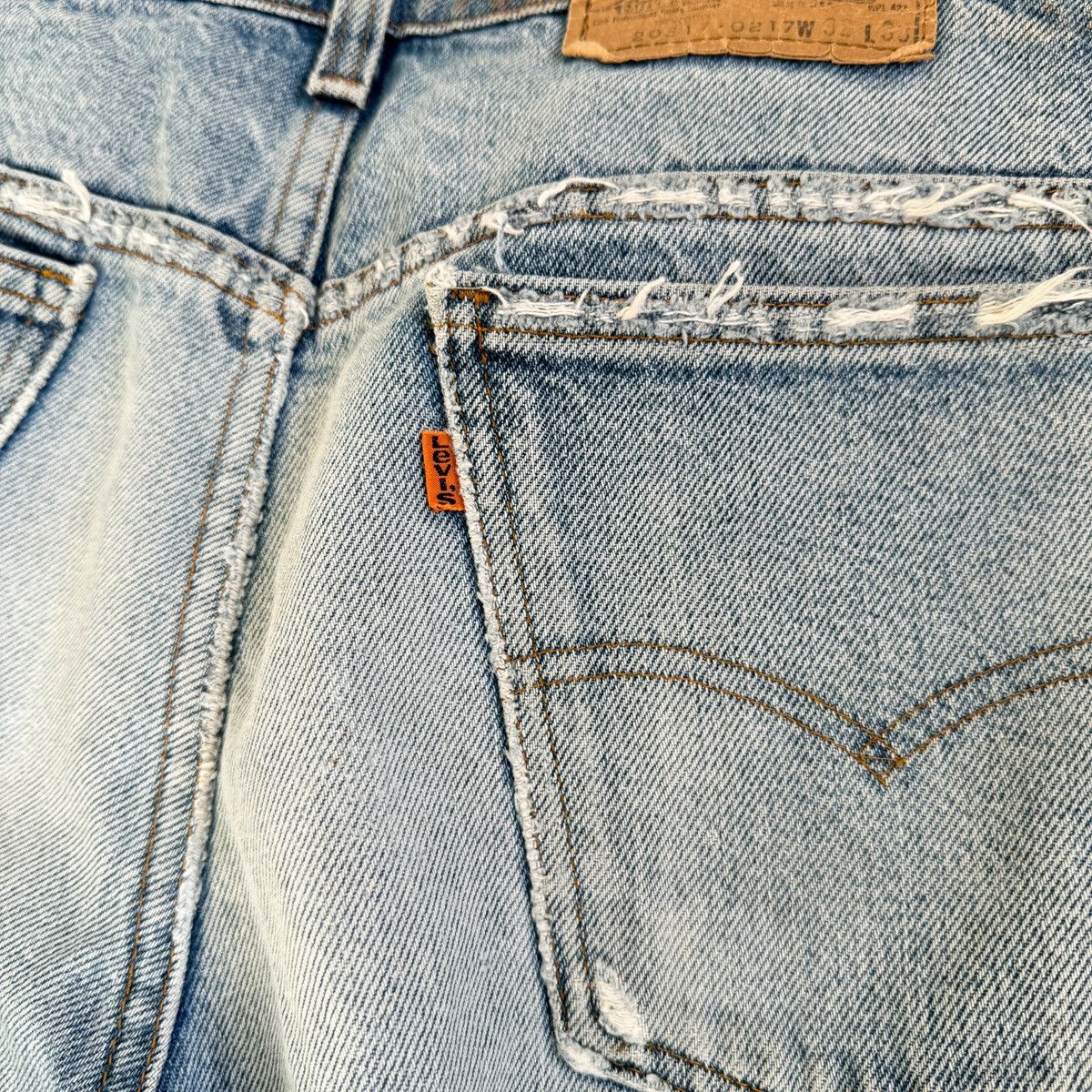 Levi's 80's THRASHED Orange Tab Denim Size US 30 / EU 46 - 11 Thumbnail