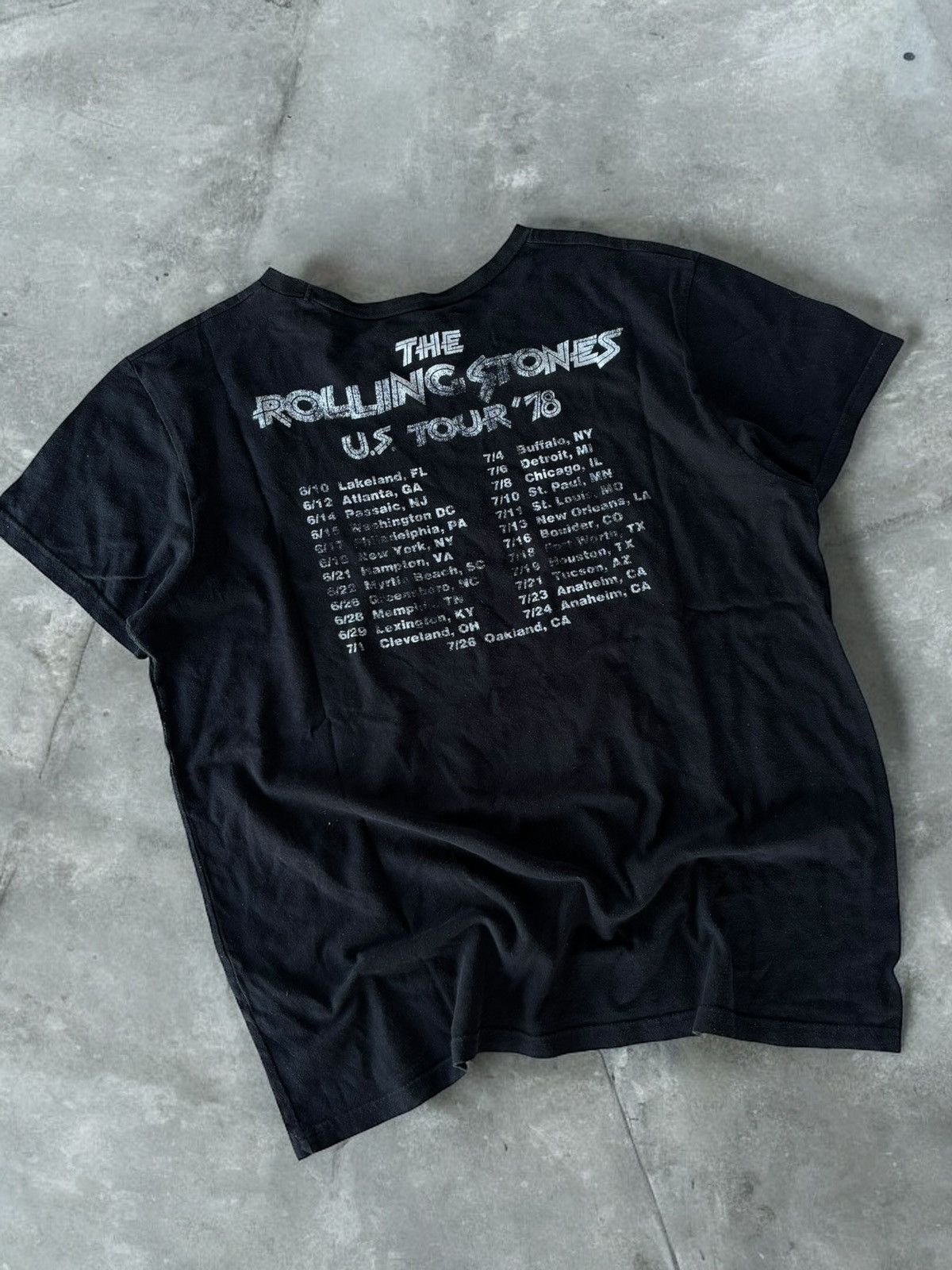 The Rolling Stones × Vintage Vintage The Rolling Stones black t shirt Size US L / EU 52-54 / 3 - 3 Thumbnail