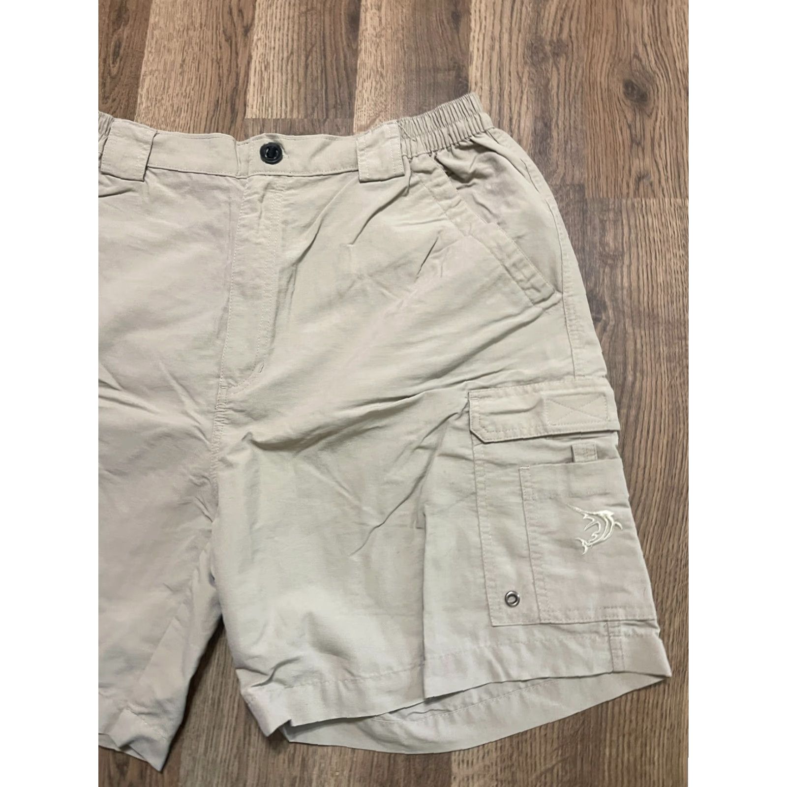Vintage Reel Legends Performance Clothing Shorts Men Large Khaki Cargo Shorts Beige Modern Casual Cargo 50%? Size US 33 - 4 Thumbnail