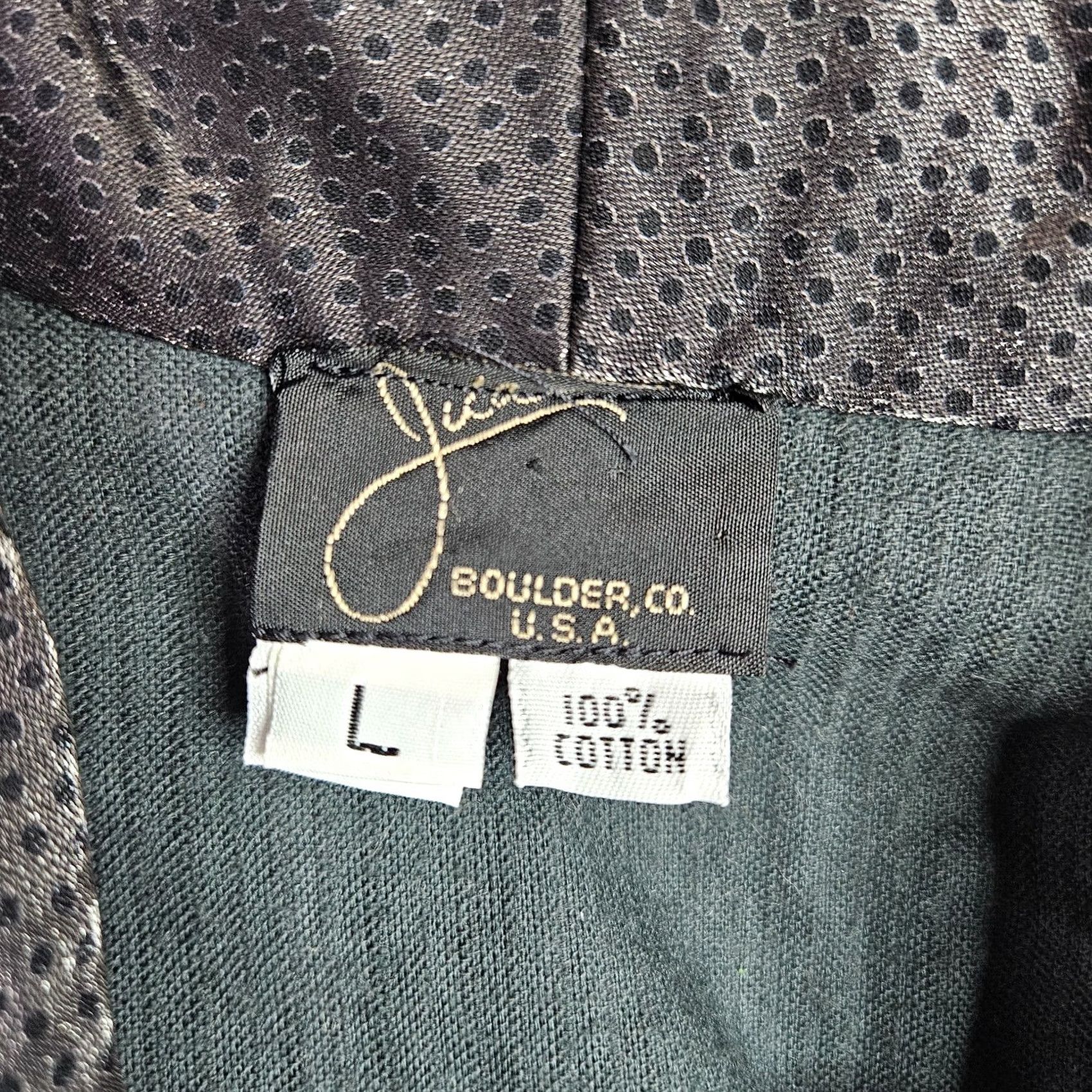 CO VINTAGE Jila Boulder co Women's Jacket L Gray Cotton Short Button Zip All Seasons Outdoor Casual Vintage Yes Mens Womens Girls Size L / US 10 / IT 46 - 3 Thumbnail