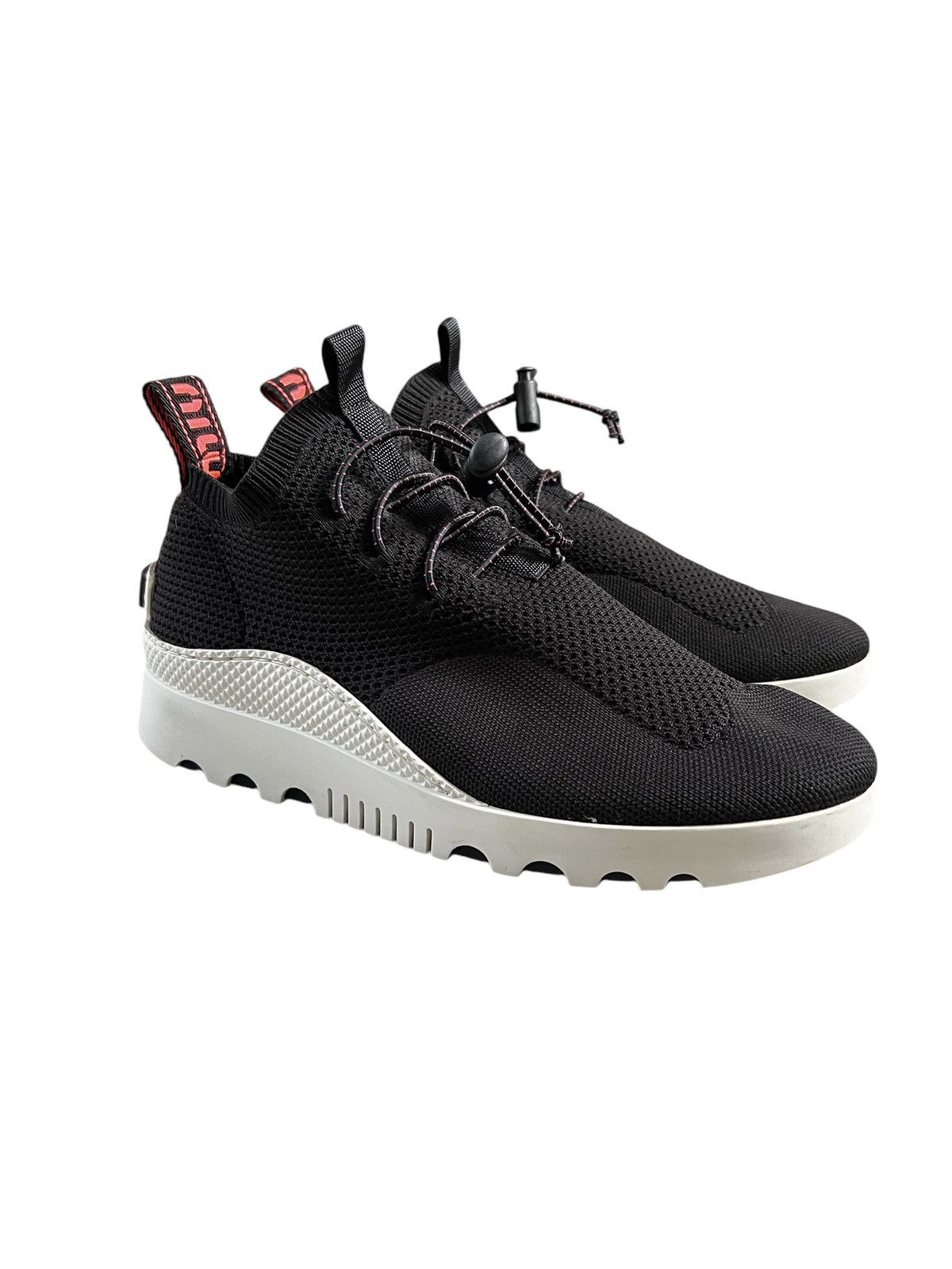 Miu Miu × Prada Miu Miu Black Technical Knit Sneakers Size US 7 / IT 37 - 1 Thumbnail