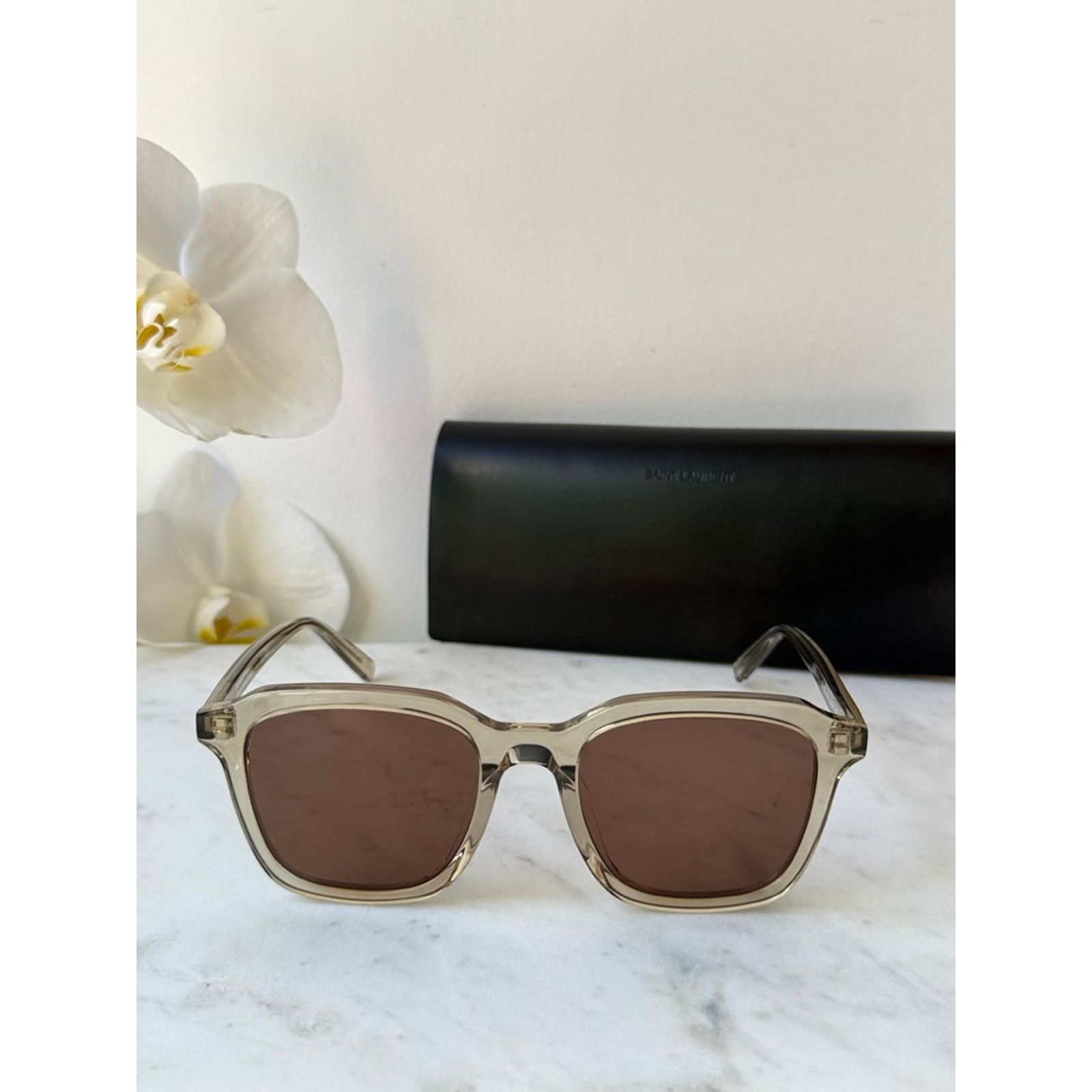 SALE! NEW Saint Laurent SL457 Beige Unisex Sunglasses display picture 2