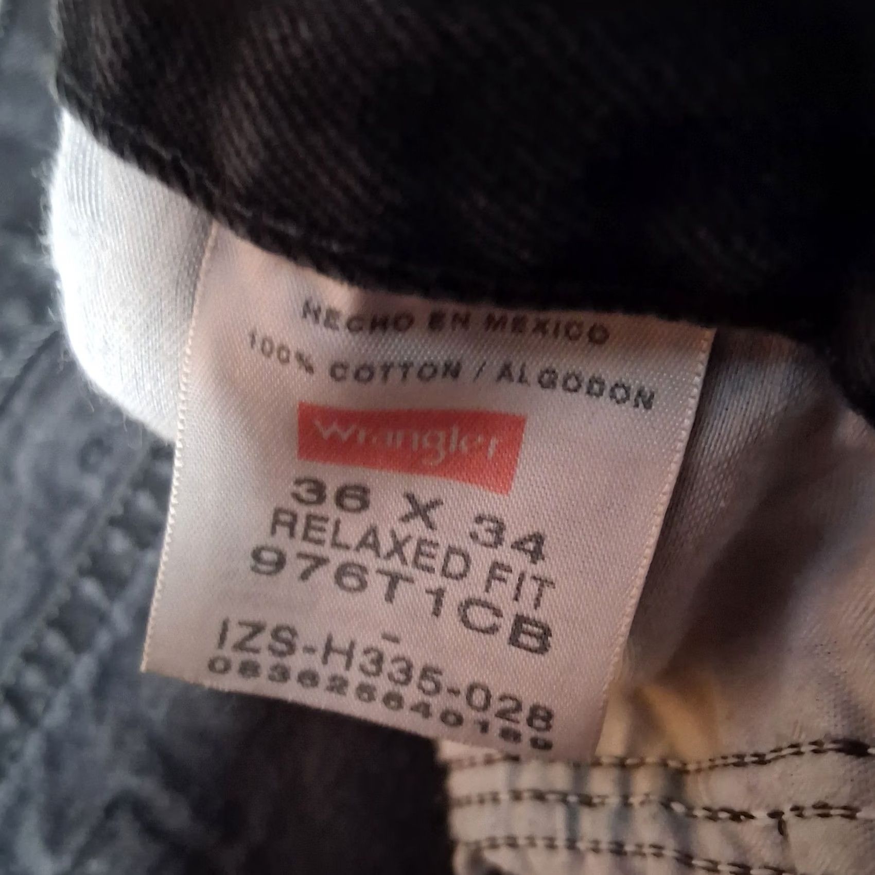 Wrangler Wrangler Jeans Men 35x33.5 Relaxed Fit Black Denim Work Pants 976T1CB Size US 35 - 6 Thumbnail