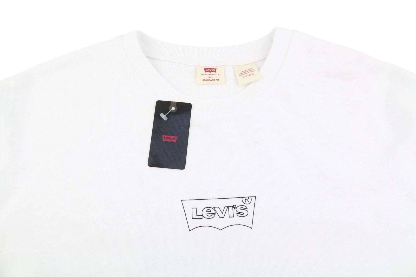 Levi's STANDARD FIT 2XL White Graphic Logo Crew Neck 87101 Size US XXL / EU 58 / 5 - 5 Thumbnail
