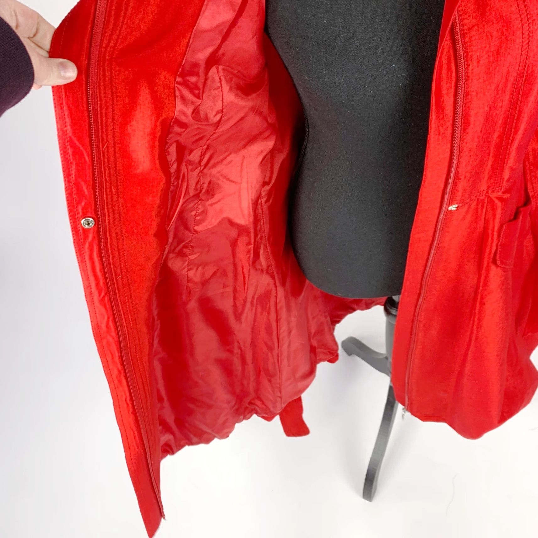 Vintage VINTAGE Due Per Due Oversized Structured Collar Red Belted Jacket Coat Small NWT Women Trench Coat Stories? Size S / US 4 / IT 40 - 7 Thumbnail