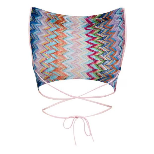 Missoni o1g2r1mq1124 Crop Top in Multicolor Size M / US 6-8 / IT 42-44 - 2 Thumbnail