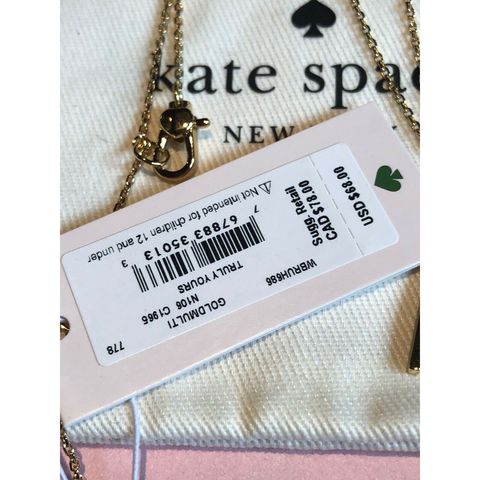 Kate Spade Kate Spade Truly Yours Initial N Pendant Necklace Gold tone Size ONE SIZE - 8 Thumbnail