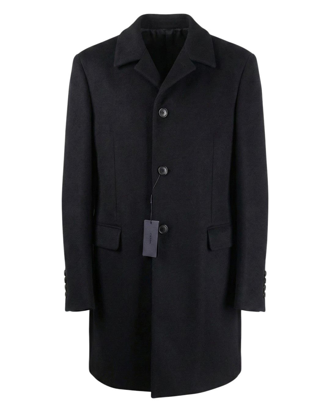 Prada NWT BLACK WOOL COAT Size US M / EU 48-50 / 2 - 1 Thumbnail