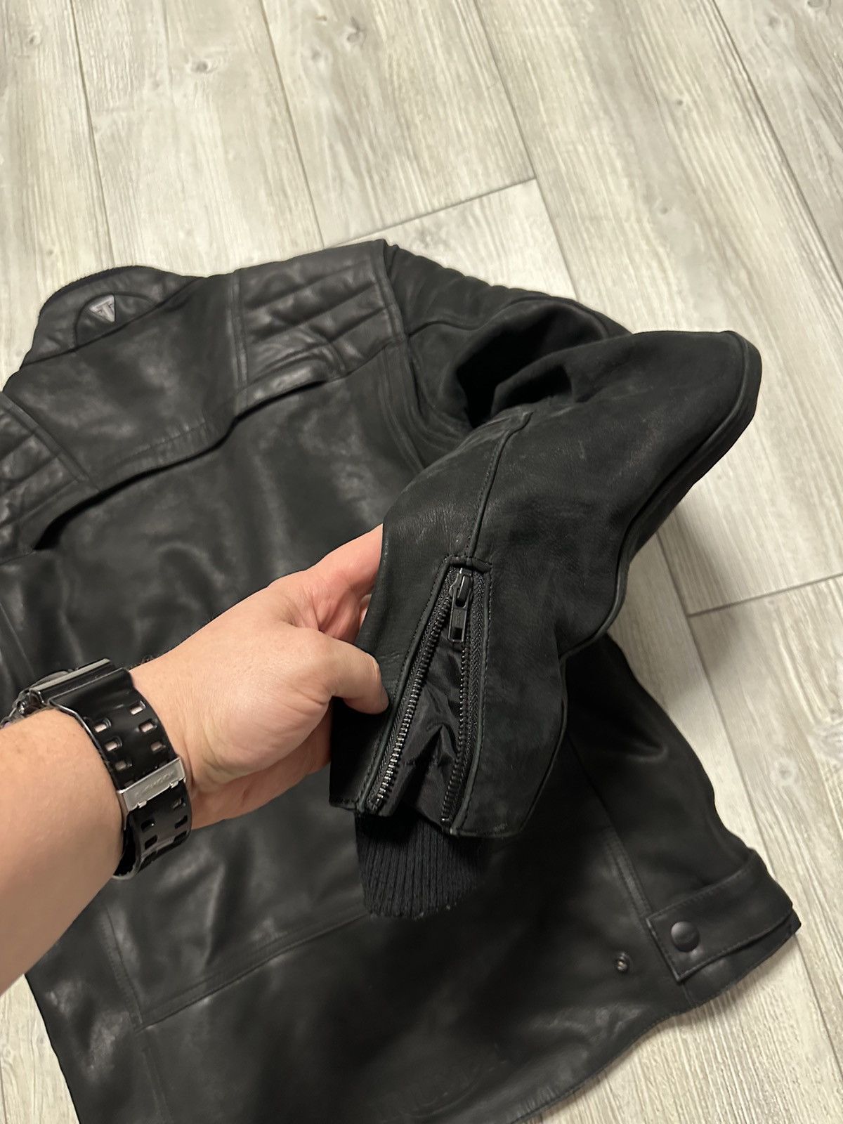 Leather Triumph Motorcycle Black Jacket Mens Leather Size US XL / EU 56 / 4 - 12 Thumbnail