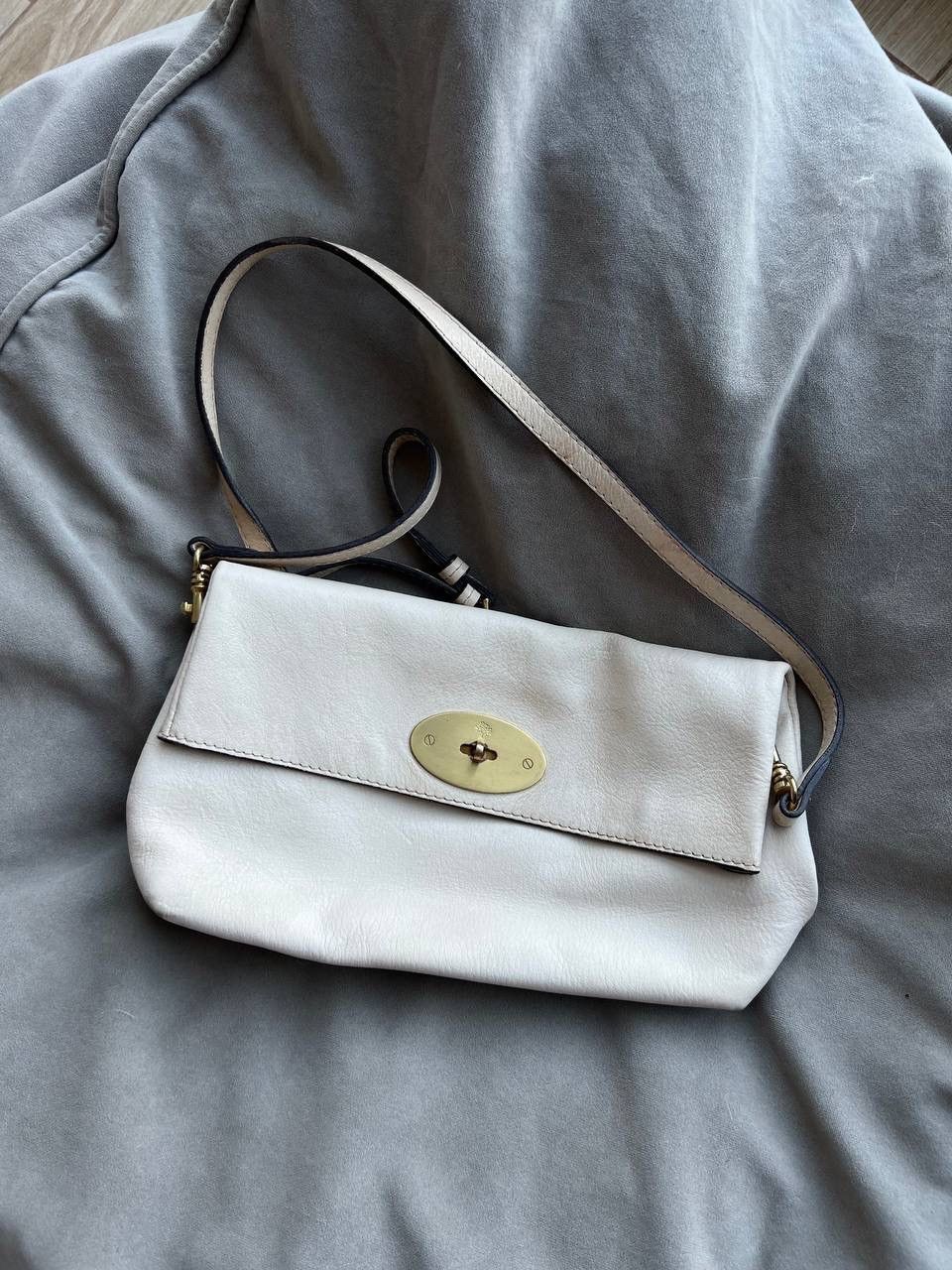 Mulberry 390207 Full Grain Leather Shoulder Bag Ivory Bags Luggage