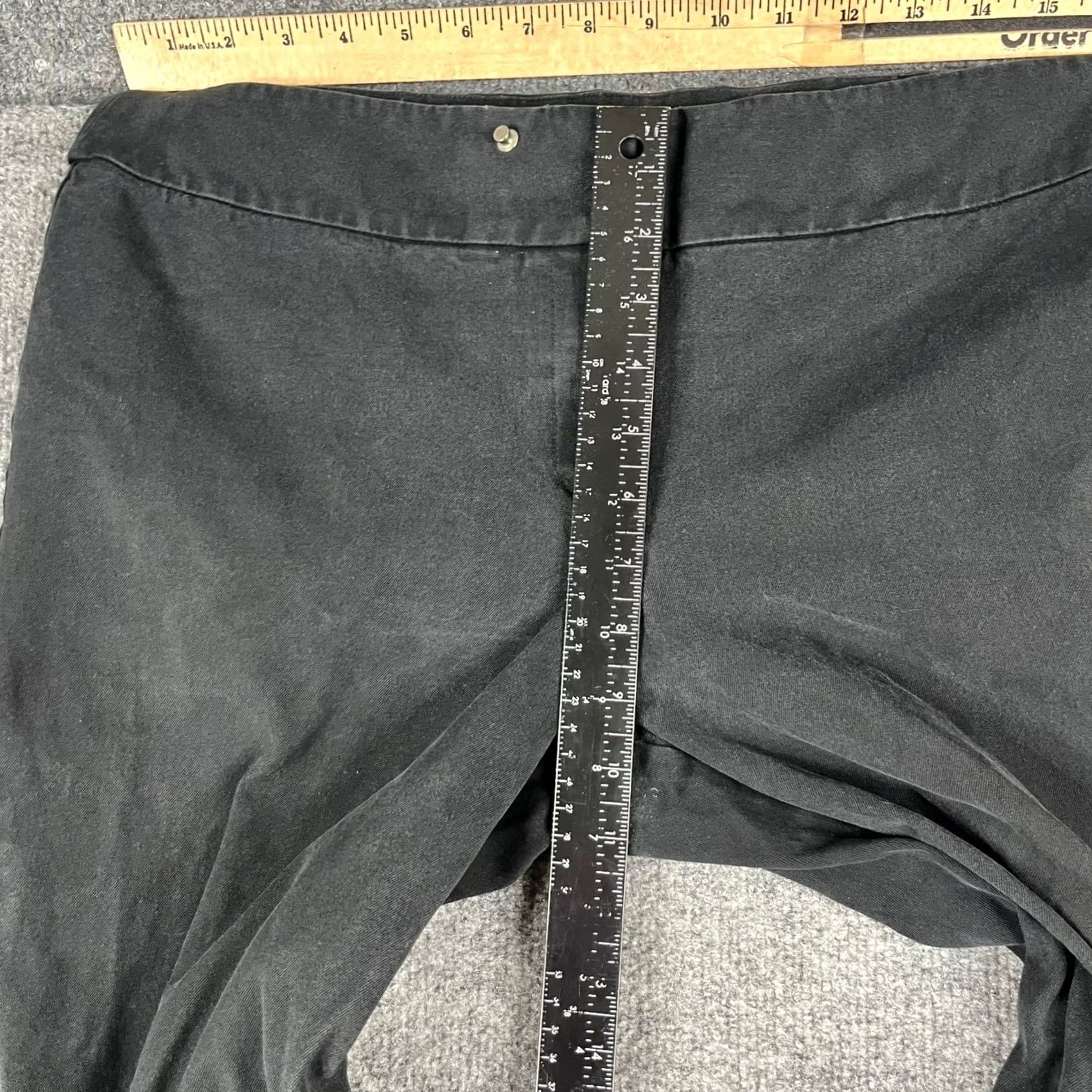 Vintage Chico's Pants Womens Black Straight Leg Stretch Cotton Blend Casual Fair 34 Size 24" / US 00 / IT 34 - 5 Thumbnail