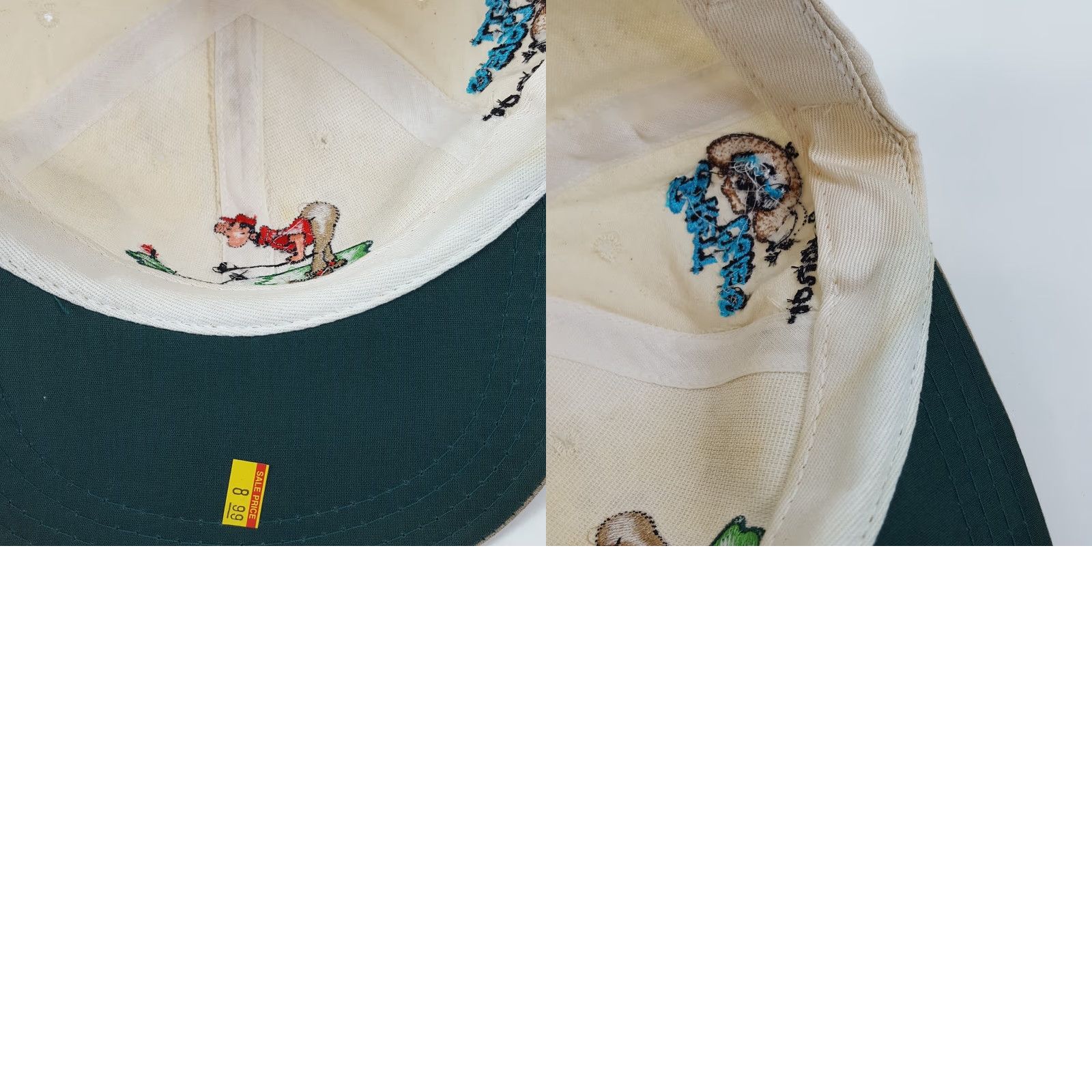 Vintage VINTAGE Brett Ogle Funny Golf Parody Adjustable Baseball Cap Hat, One Size, Beige, 90s, Mens Size ONE SIZE - 8 Thumbnail