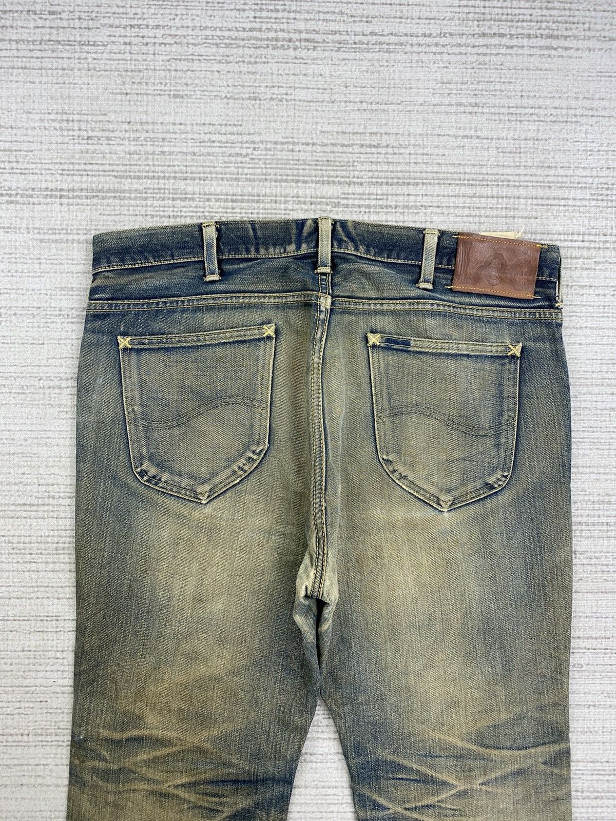 Lee × Vintage Vintage 90s Lee Japan Mud Wash Bootcut Distressed Denim Pant Size US 37 - 8 Thumbnail