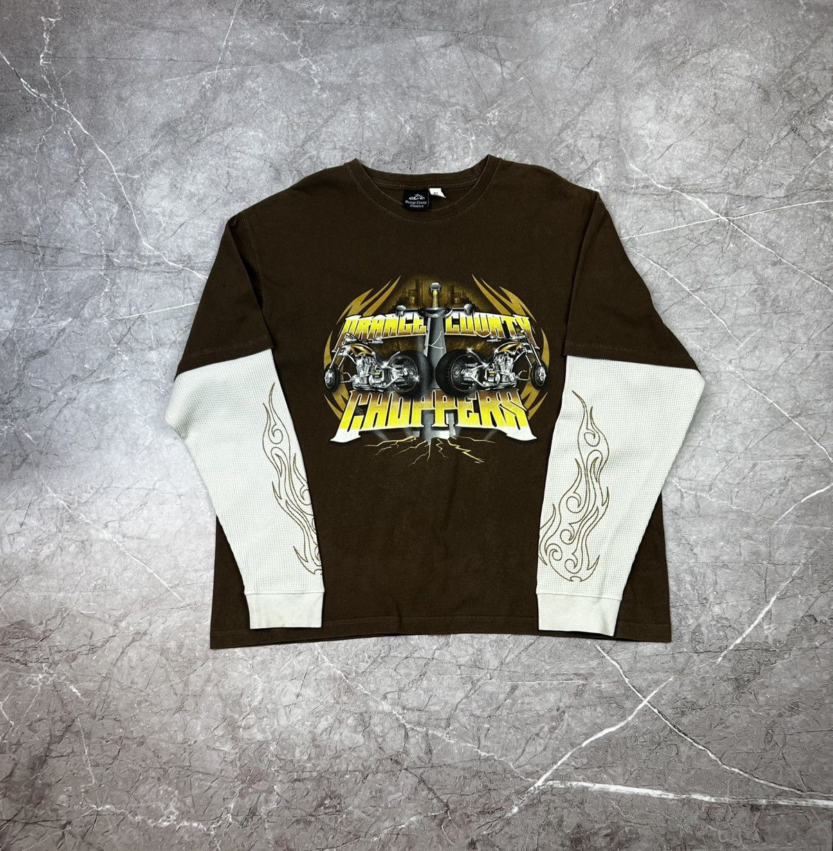 Vintage × West Coast Choppers Vintage Y2K Orange County Choppers Long Sleeve Size US XL / EU 56 / 4 - 2 Thumbnail
