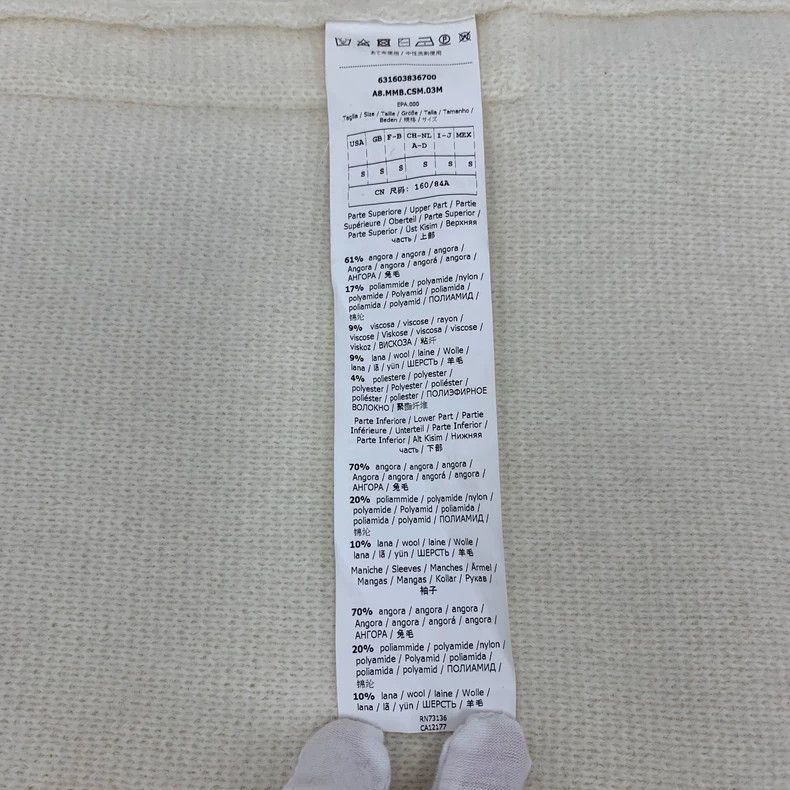 Max Mara Max Mara Off-white rabbit hair long-sleeved overcoat Size S / US 4 / IT 40 - 7 Thumbnail