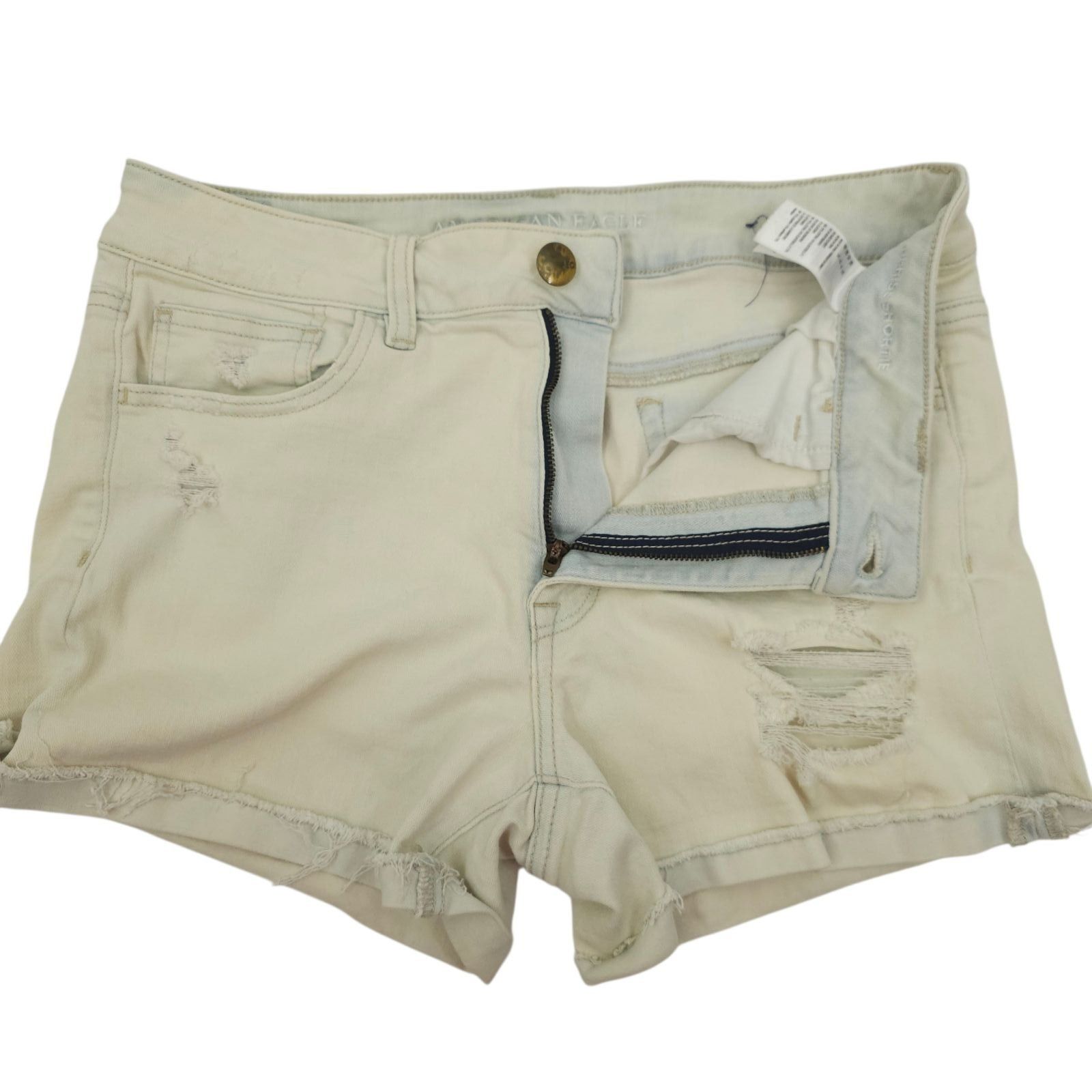 American Eagle Outfitters American Eagle Super Stretch Hi-Rise Shortie 12 Bleached Size 34" / US 12 / IT 48 - 9 Thumbnail