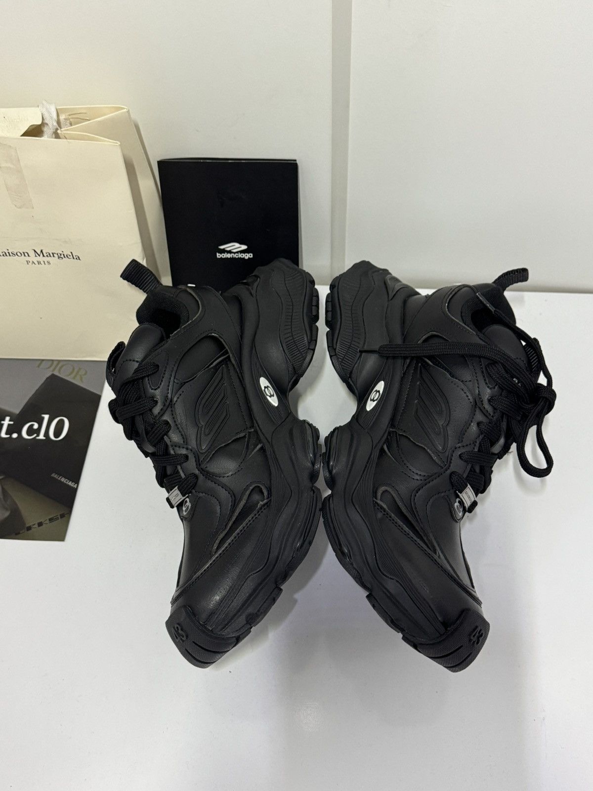 Balenciaga ⛔️Balenciaga leather cargo sneakers black Size US 10 / EU 43 - 3 Thumbnail