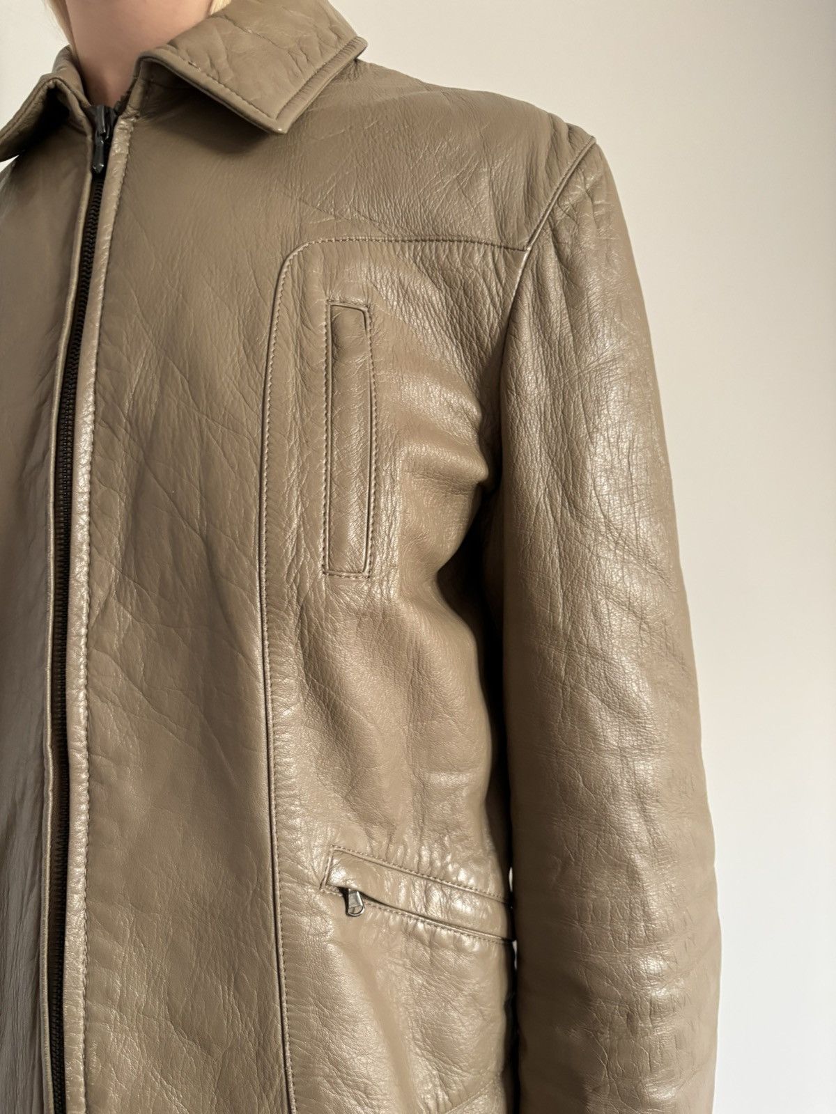 Armani Armani Jeans vintage leather jacket Size S / US 4 / IT 40 - 3 Thumbnail