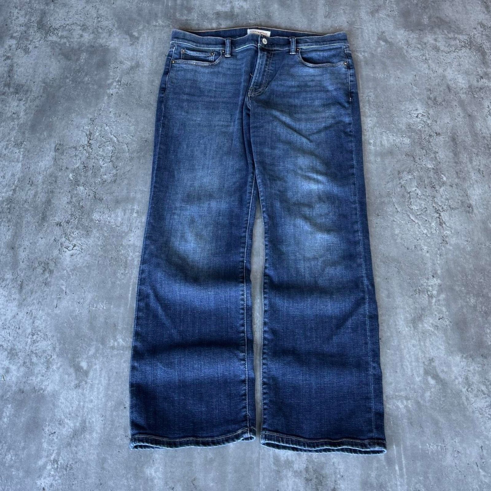 Lucky Brand × Vintage Lucky Brand Embroidered Baggy Grunge Opium Denim Jeans Size US 34 / EU 50 - 2 Thumbnail
