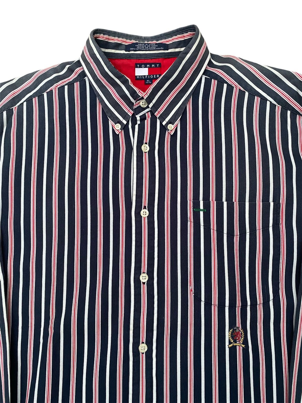 Tommy Hilfiger × Vintage 90s Vintage Tommy Hilfiger Button up Shirt Size US XL / EU 56 / 4 - 2 Thumbnail