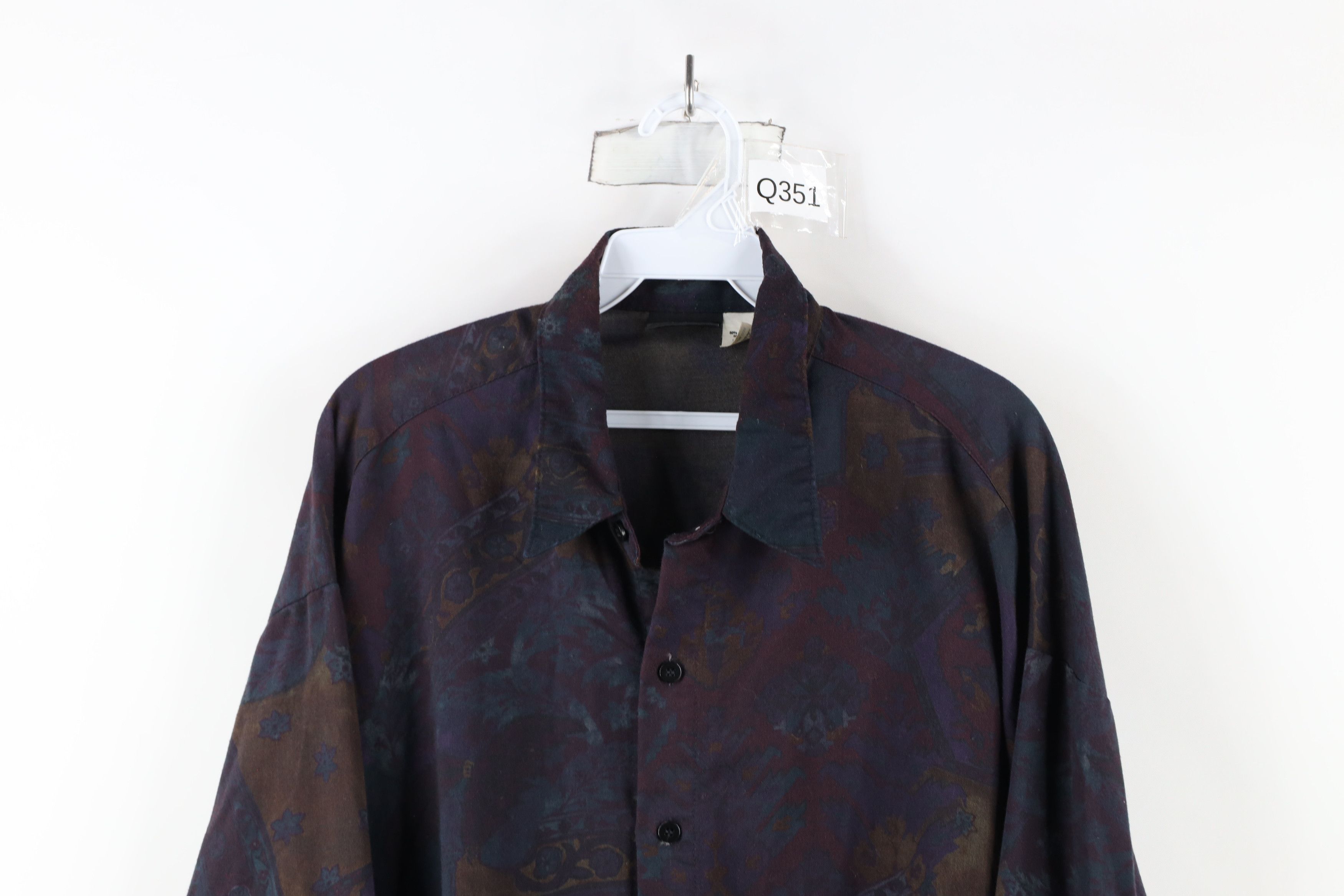Vintage Vintage 90s Streetwear Paisley Flower Rayon Button Shirt Size US L / EU 52-54 / 3 - 2 Thumbnail