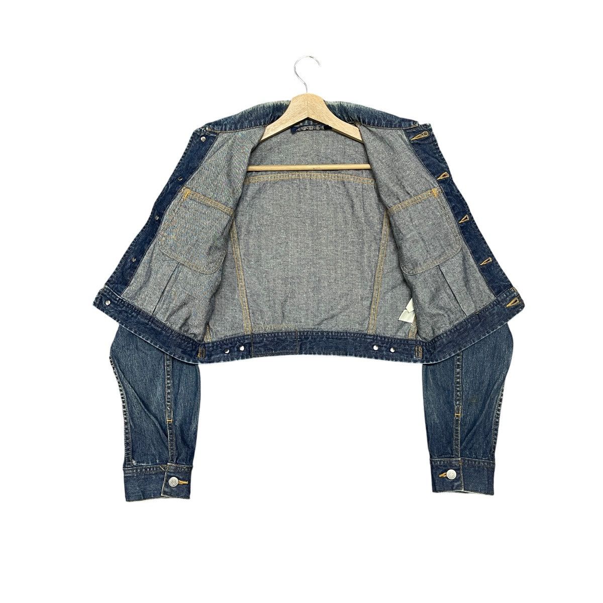 Ralph Lauren Vintage 90s Ralph Lauren Boxy Cropped Trucker Denim Jacket Size M / US 6-8 / IT 42-44 - 16 Thumbnail