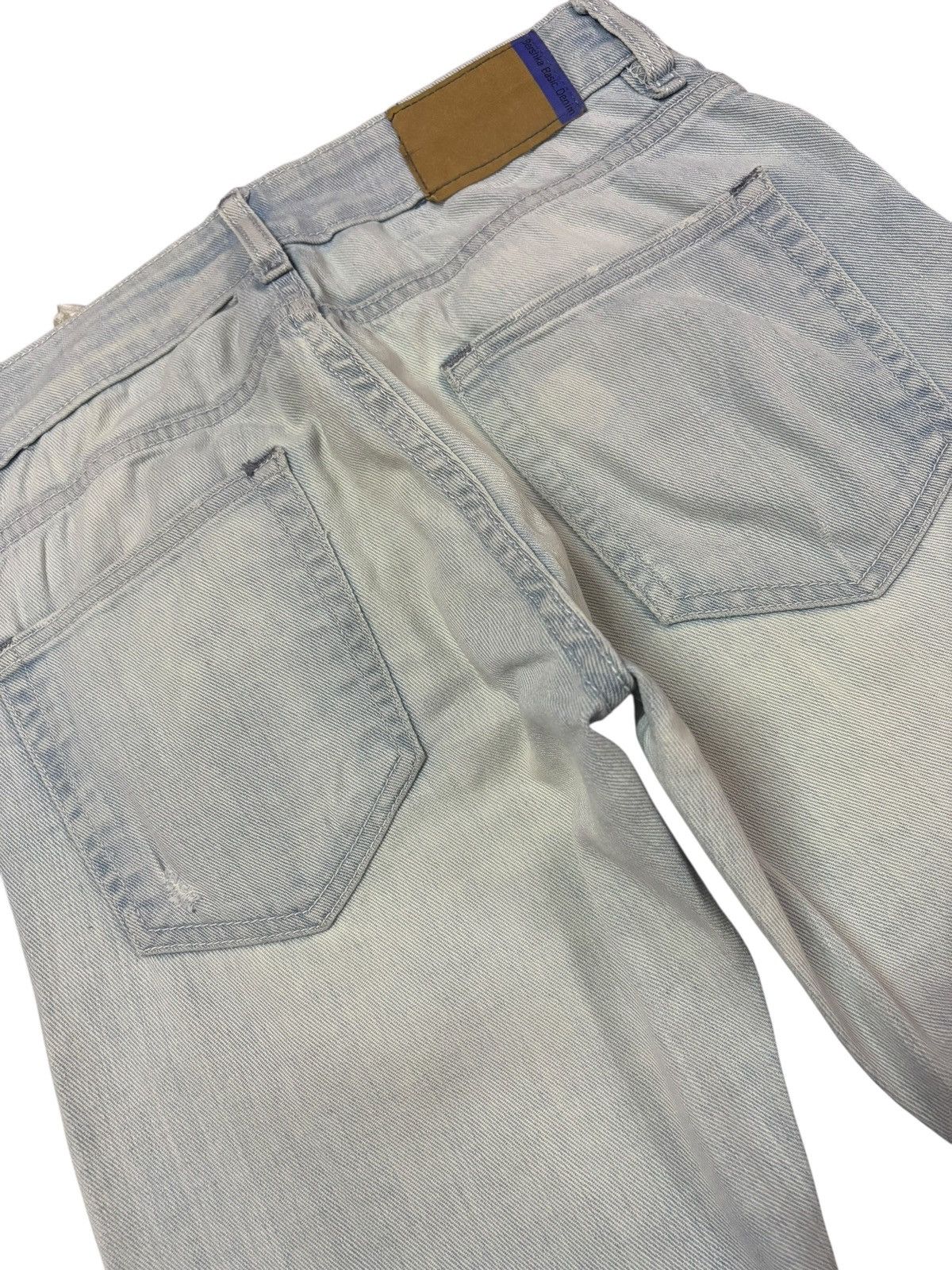 Bershka Vtg Bershka Blue Washed Distressed Jeans Size 28" / US 6 / IT 42 - 8 Thumbnail