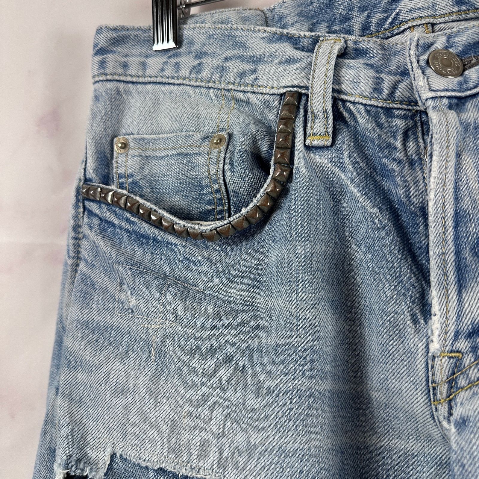 Hysteric Glamour Selvedge Repaired Light Wash Denim Size US 28 / EU 44 - 3 Thumbnail