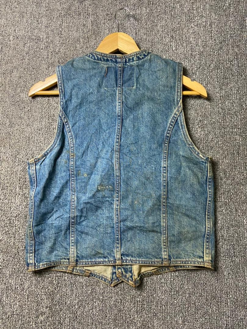 Japanese Brand Bison Country Sleeveless Jean Vest (186) Size M / US 6-8 / IT 42-44 - 2 Thumbnail