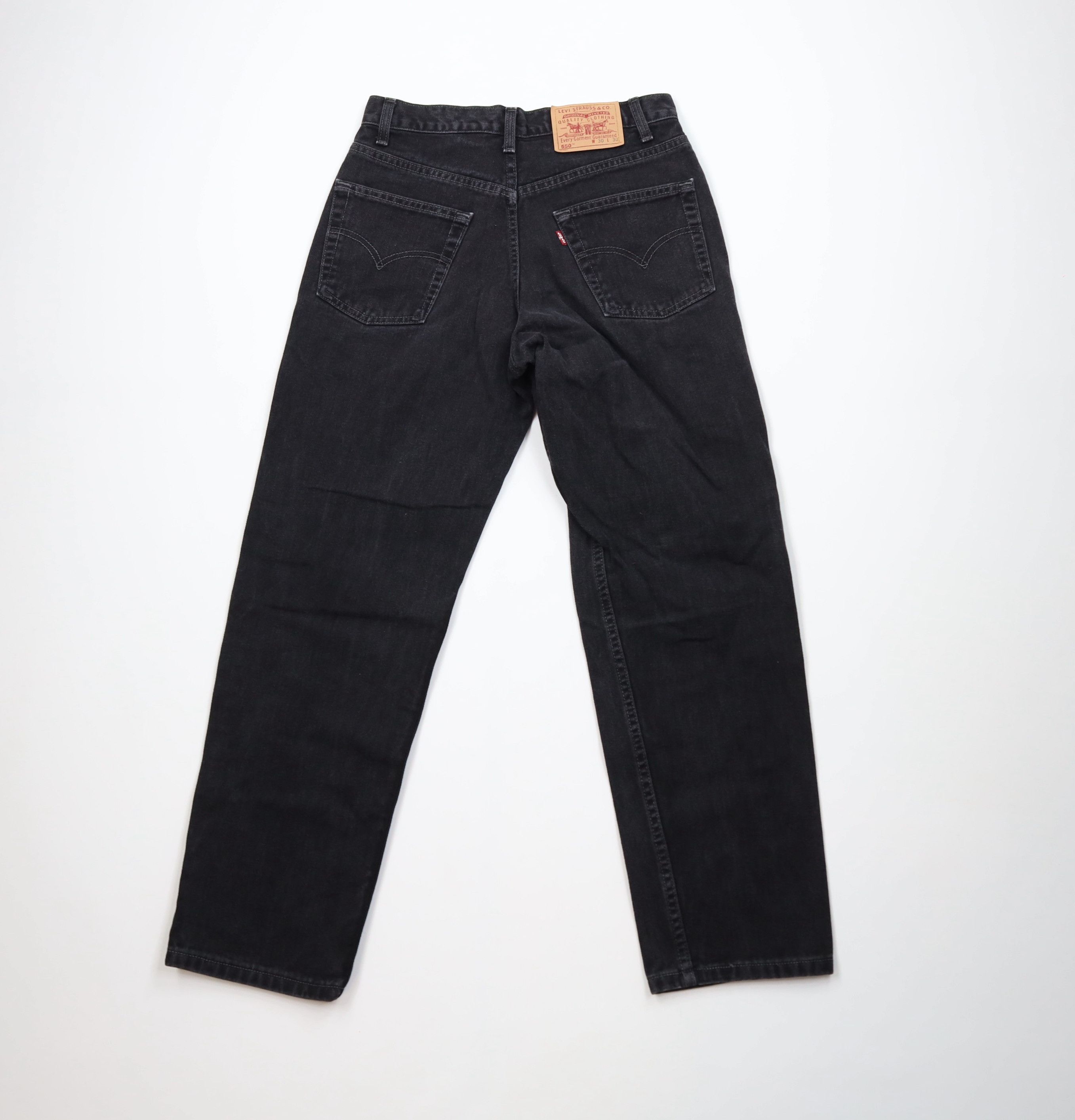 Levi's Vintage Y2K 2001 Levis 550 Fit Tapered Leg Jeans Black Size US 30 / EU 46 - 9 Thumbnail