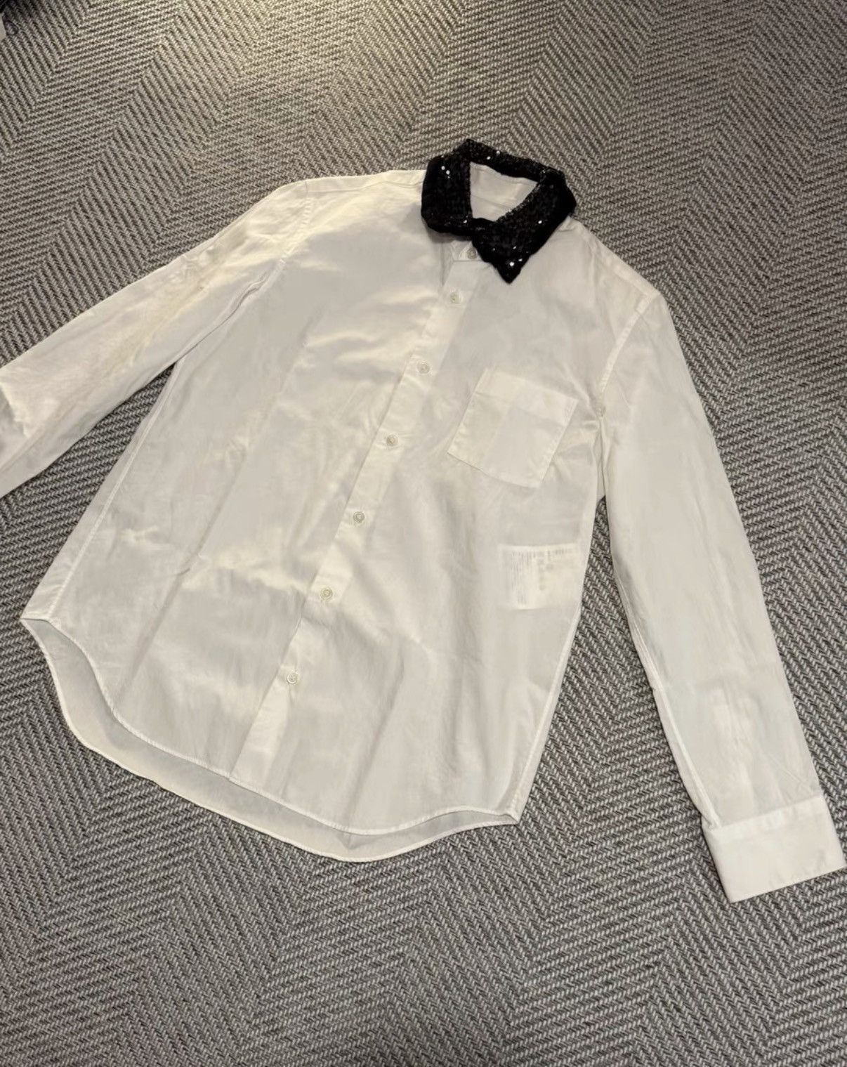 Comme des Garcons COMME des GARCONS tricot Lace & Sequin Collar Shirt K24 Size M / US 6-8 / IT 42-44 - 3 Thumbnail