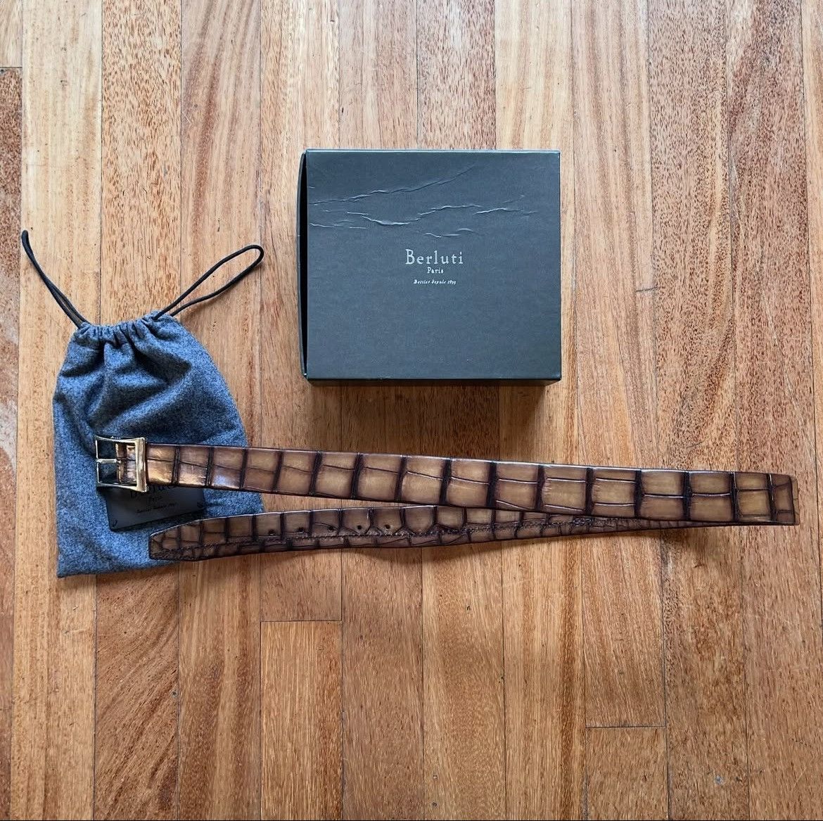 Berluti Berluti alligator leather belt Size 32 - 4 Thumbnail