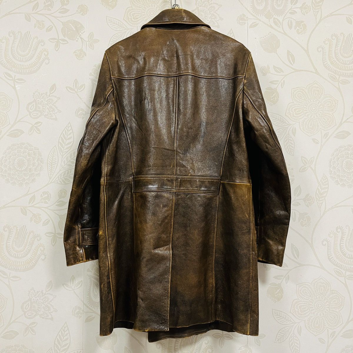 Genuine Leather × John Varvatos JOHN VARVATOS GOAT LEATHER TRENCH COAT ITALY SIZE 52 Size US L / EU 52-54 / 3 - 6 Thumbnail