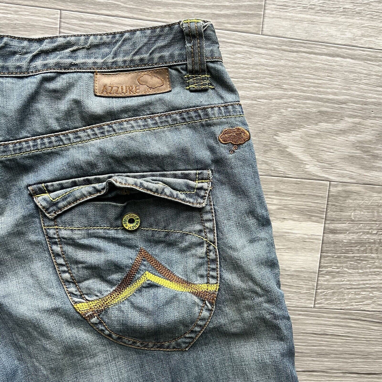 Other Vintage Y2k Azzure Shorts Mens 36 Blue BaggyDenim Jorts Size US 36 / EU 52 - 2 Thumbnail