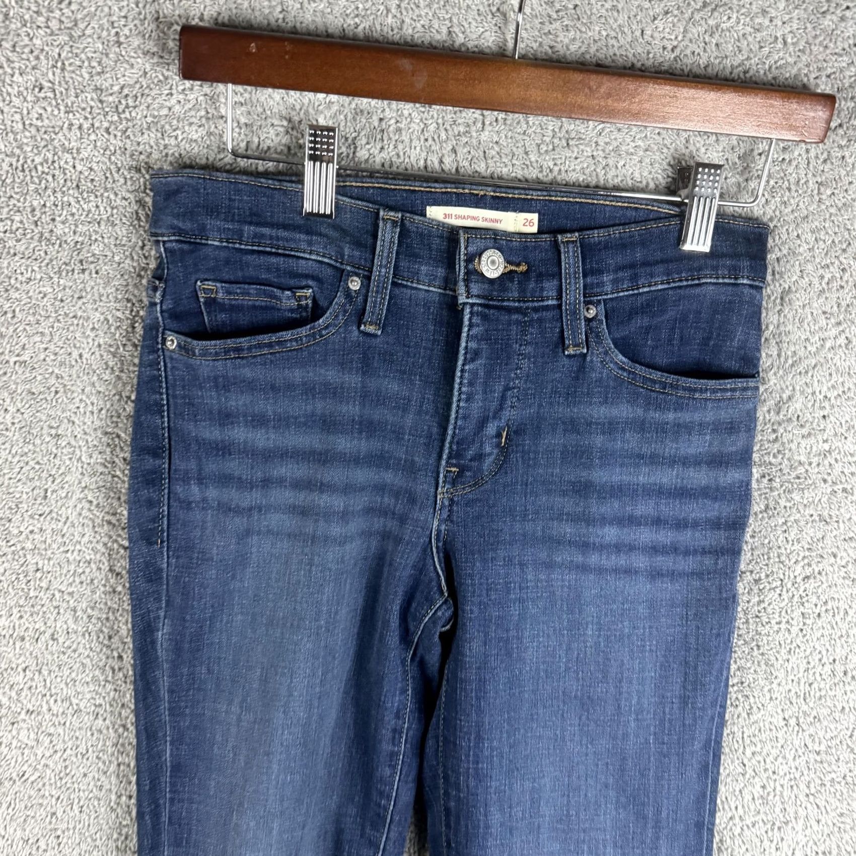 Levi's Levi's 311 Shaping Skinny Jeans Womens 26 Blue Medium Wash Mid Rise Stretch Size 26" / US 2 / IT 38 - 2 Thumbnail