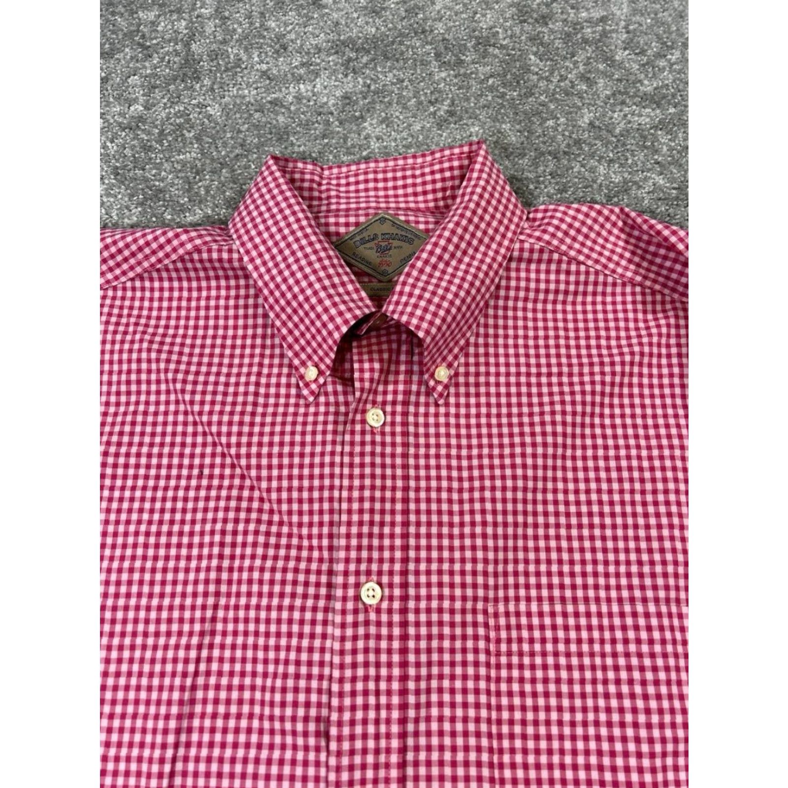 Bills Khakis Bills Khakis Shirt Mens Xl Pink White Cotton Button Up Size US XL / EU 56 / 4 - 2 Thumbnail