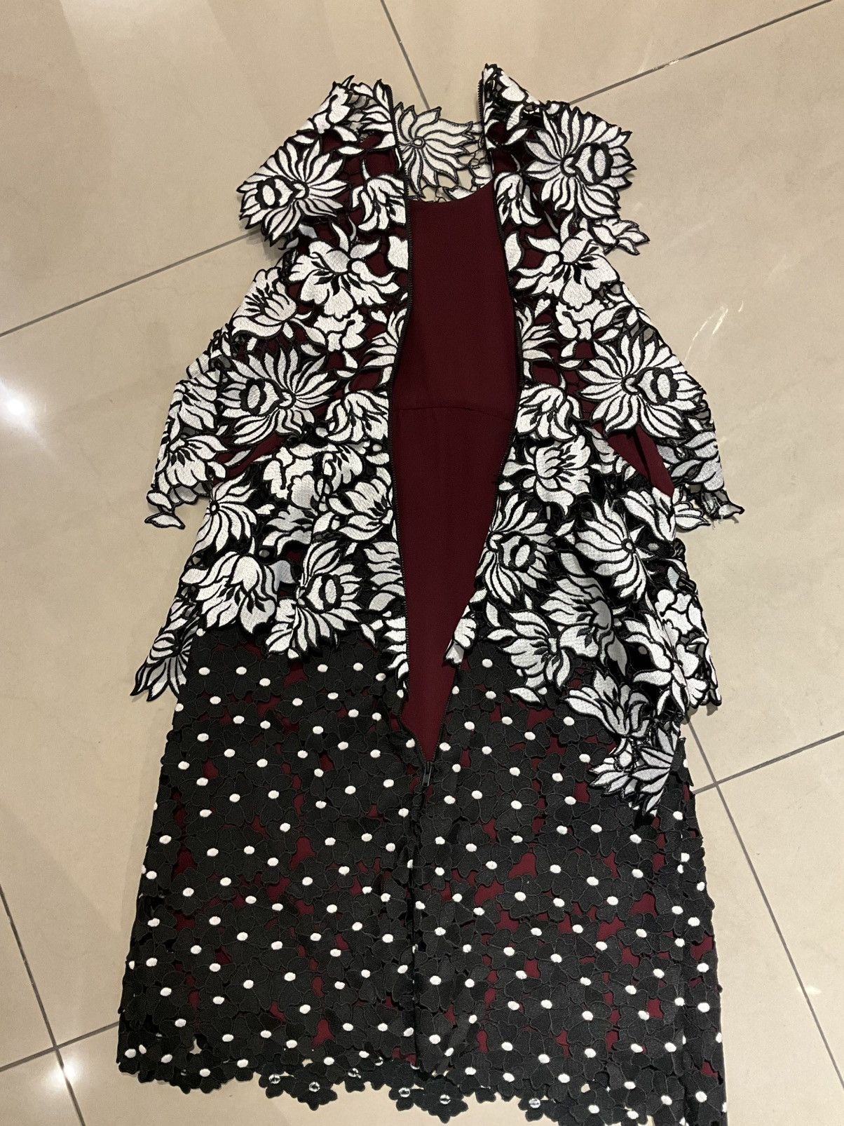Self-Portrait Floral Lace Dress Self Portrait Size S / US 4 / IT 40 - 4 Thumbnail