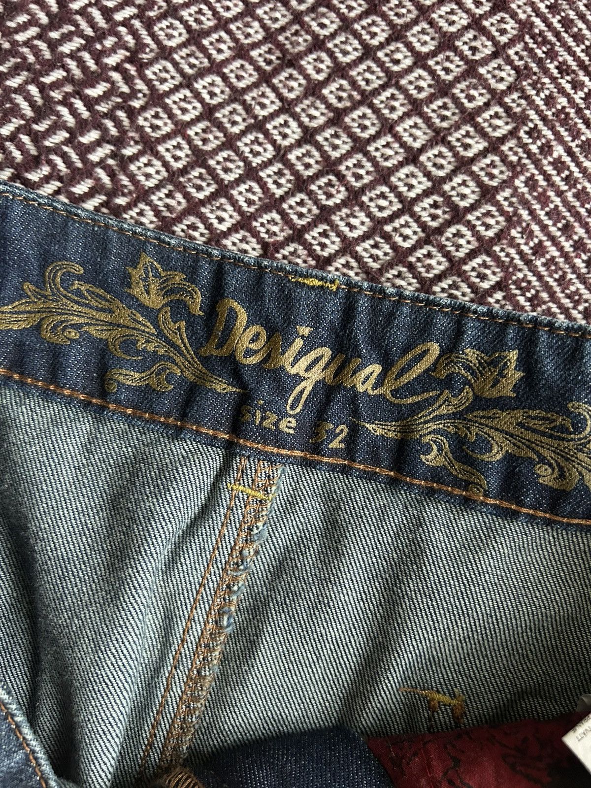 Desigual Desigual New Printed Midi Skirt Denim Solid Style Size 32 Size 32" / US 10 / IT 46 - 6 Thumbnail