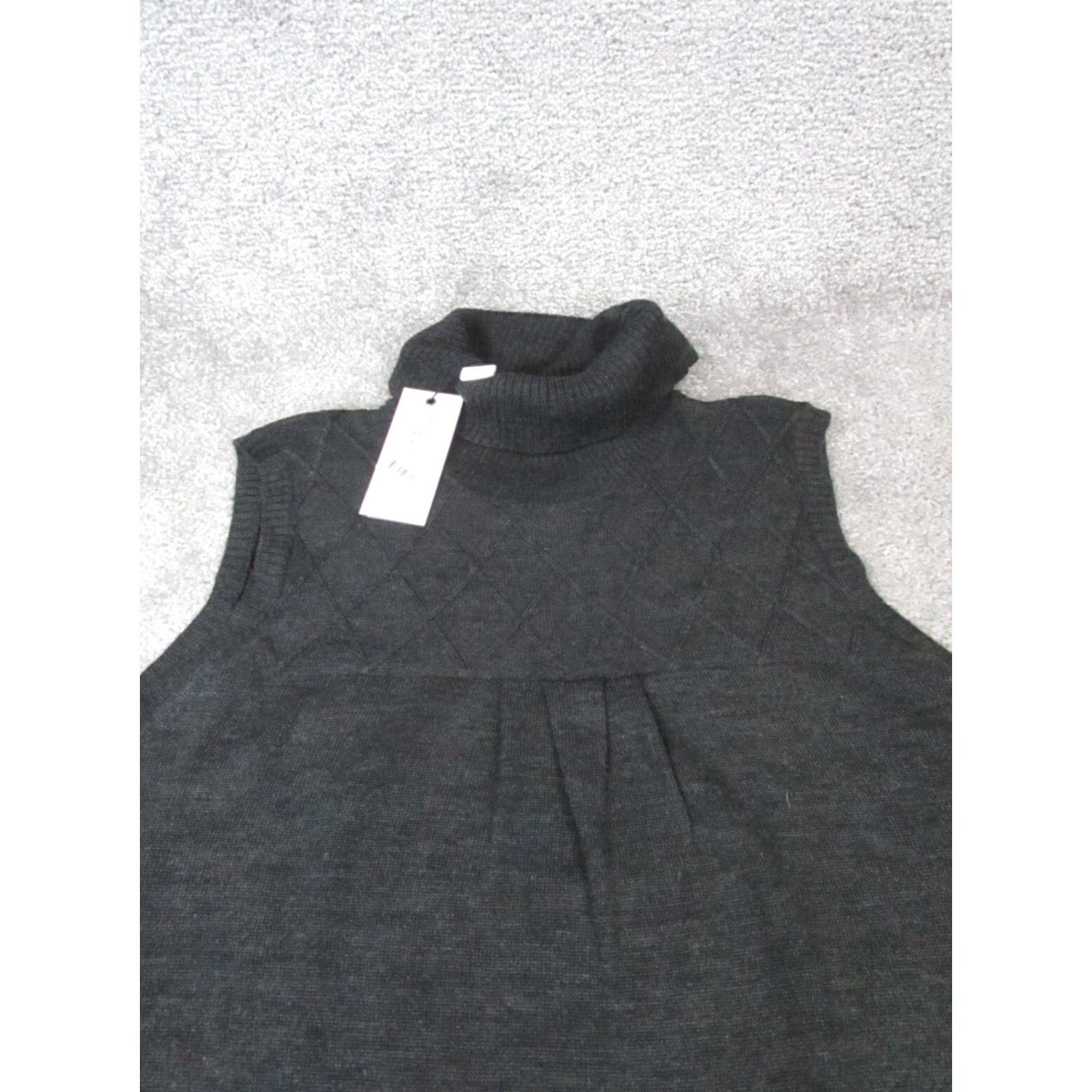 Calvin Klein Calvin Klein Dress Womens Small Black Knit Sweater Knee Length Turtleneck Sleeveless Solid New Size S / US 4 / IT 40 - 2 Thumbnail