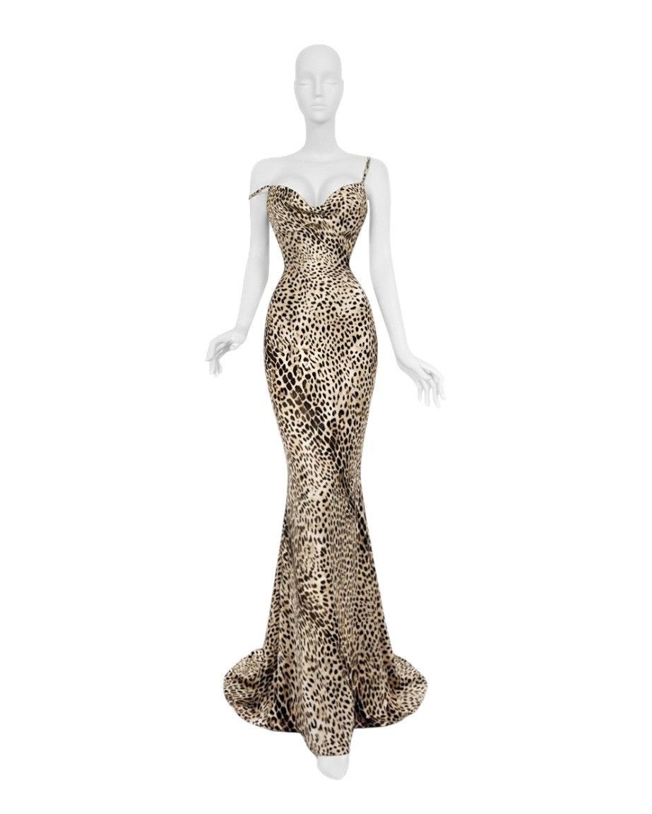 Roberto Cavalli Roberto Cavalli runway S/S2001 leopard silk gown Size S / US 4 / IT 40 - 2 Thumbnail