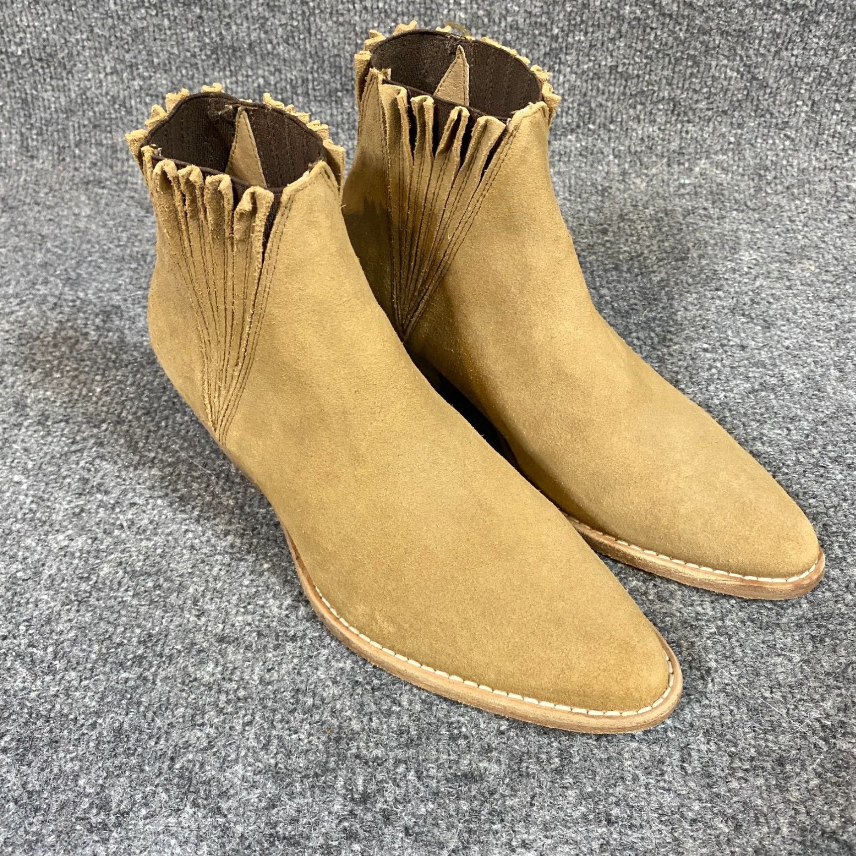 Vintage Farylrobin x Free People Trill Boots 6 Beige Ankle Heeled Bootie Womens Size US 6 / IT 36 - 3 Thumbnail