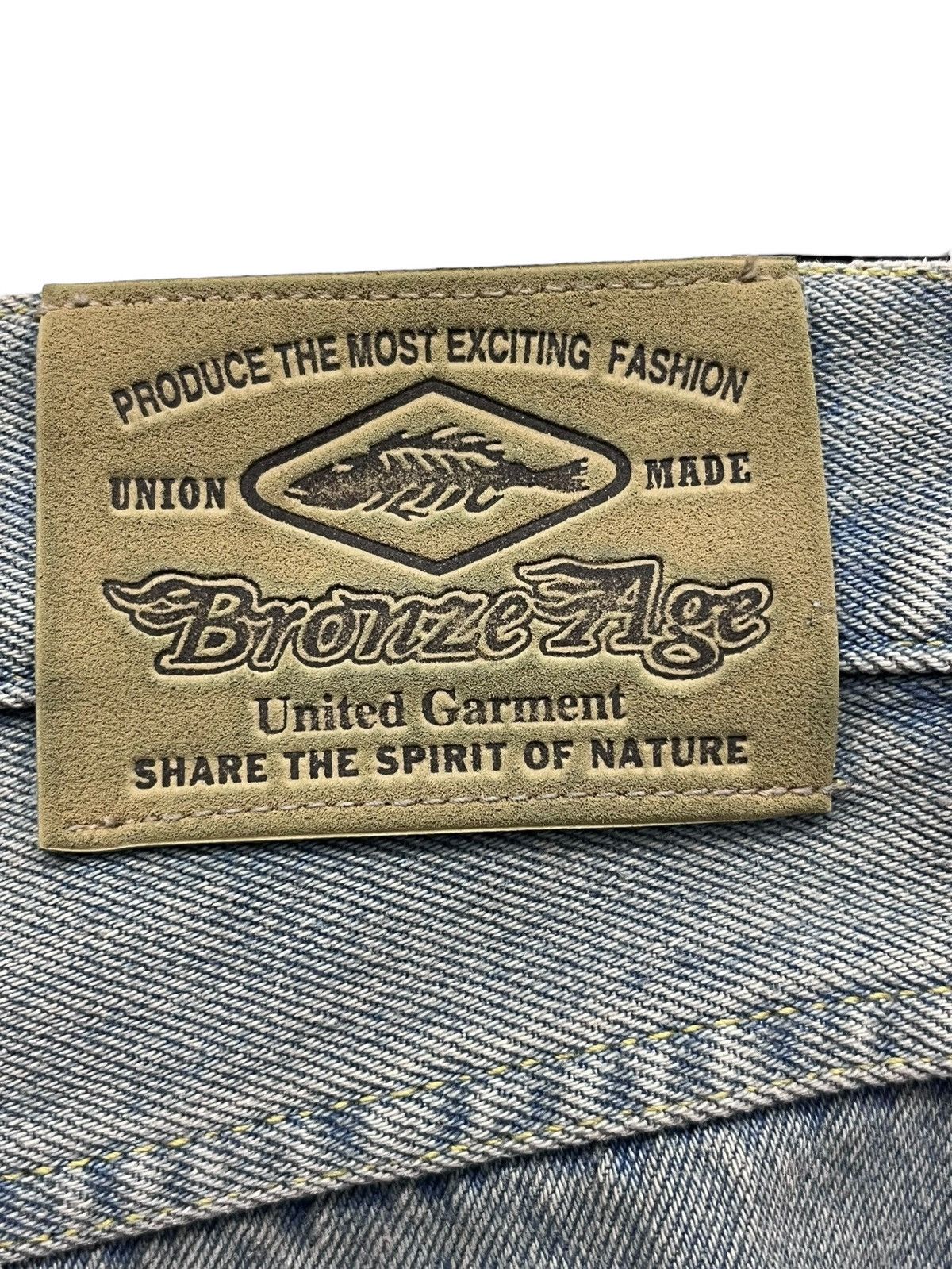 Vintage 🔥Vtg BRONZE AGE Ultra Baggy Mud Wash Sun Faded Skate Denim Size US 29 - 7 Thumbnail